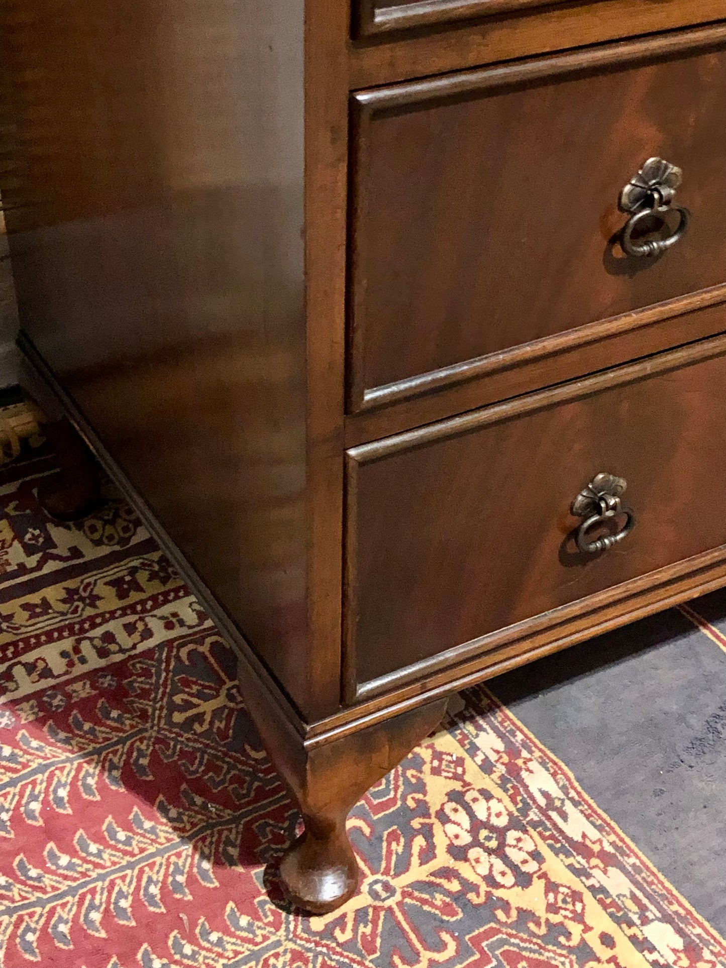 000662....Handsome Vintage Mahogany Tallboy / Chest On Chest
