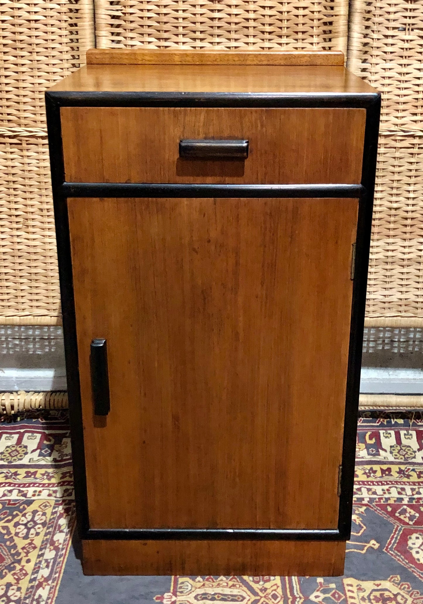 000660.... Handsome Art Deco Walnut Bedside Table ( sold )