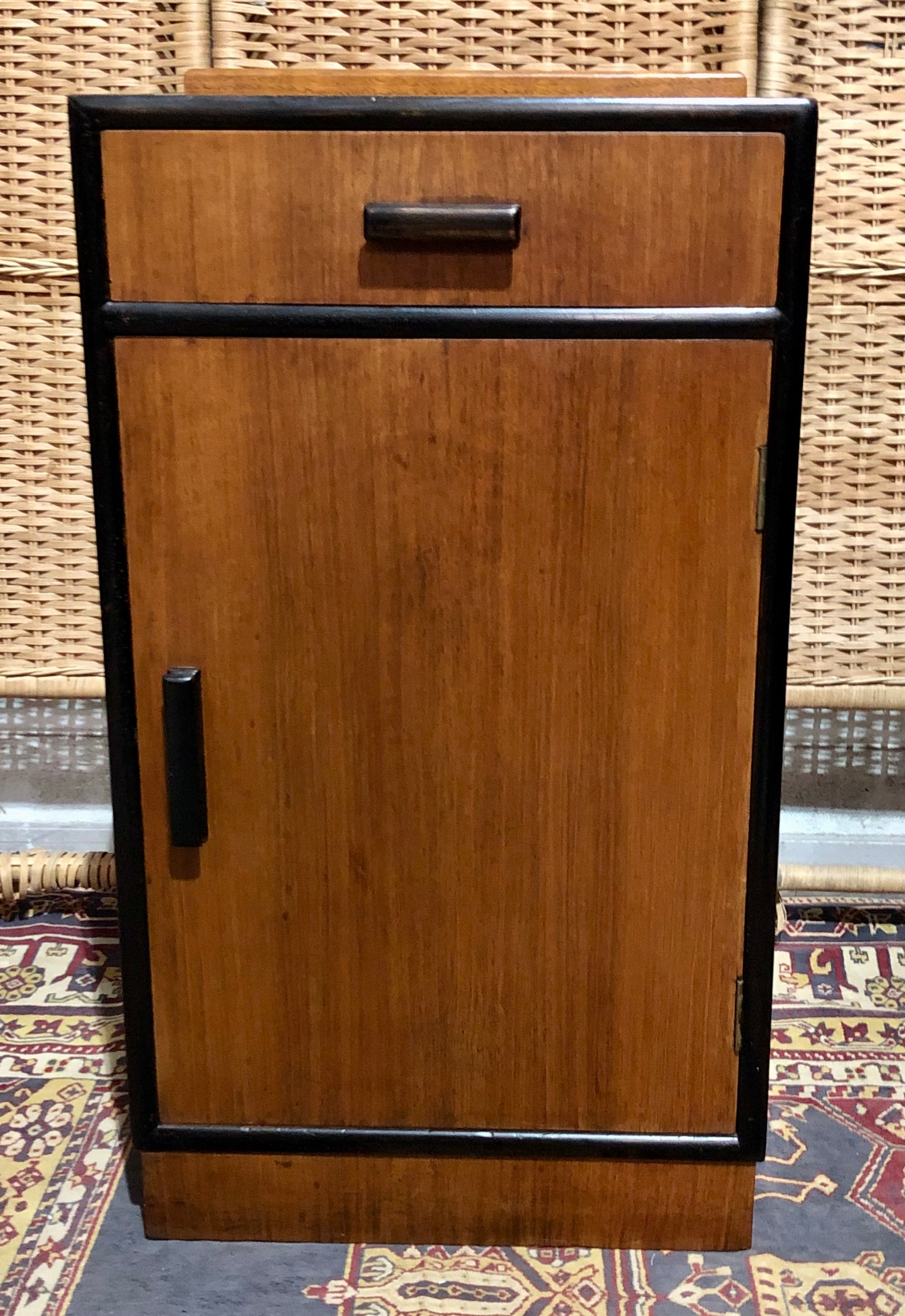 000660.... Handsome Art Deco Walnut Bedside Table ( sold )