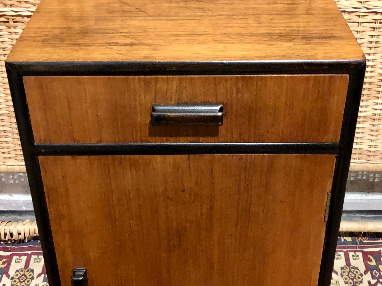 000660.... Handsome Art Deco Walnut Bedside Table ( sold )