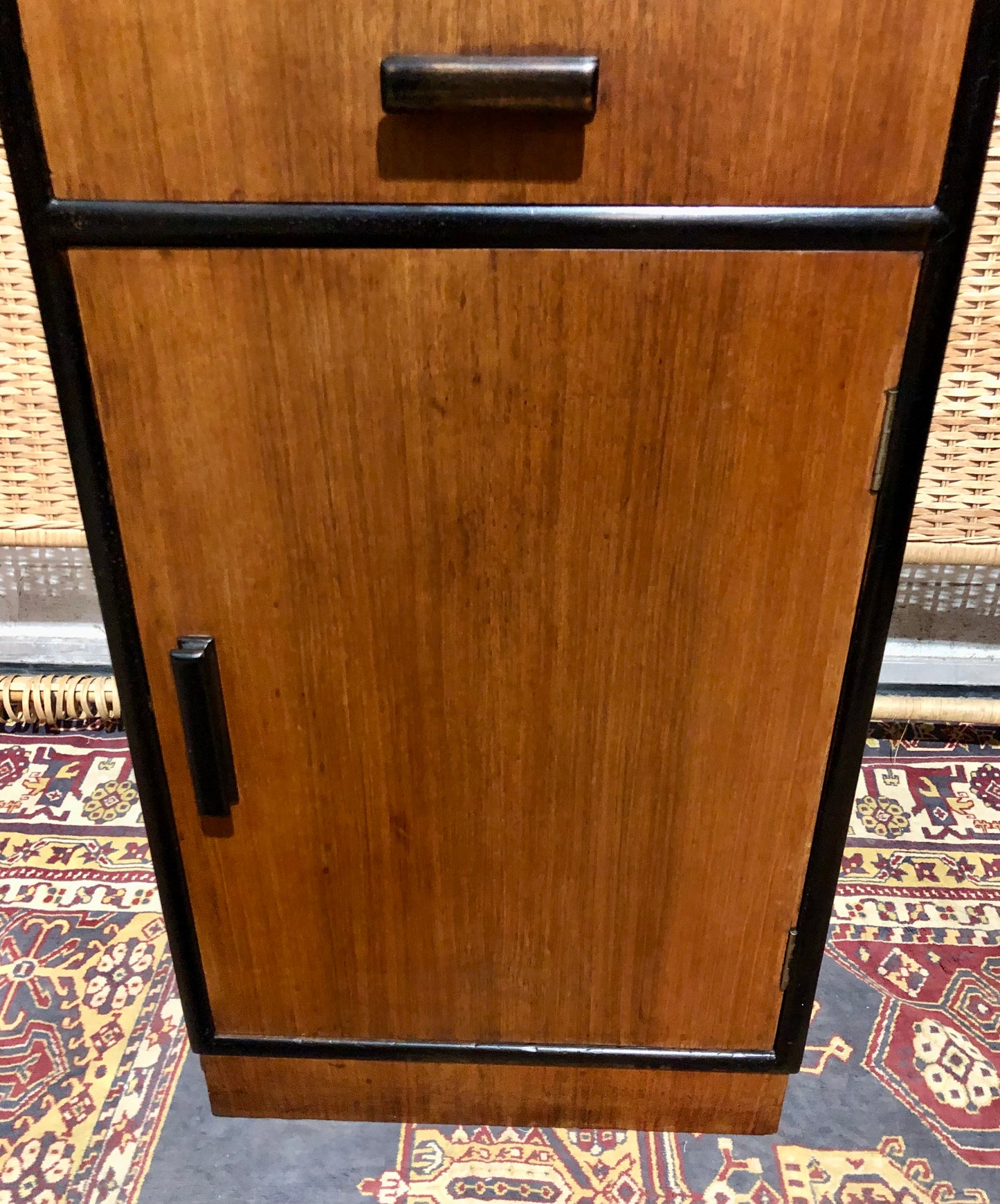 000660.... Handsome Art Deco Walnut Bedside Table ( sold )