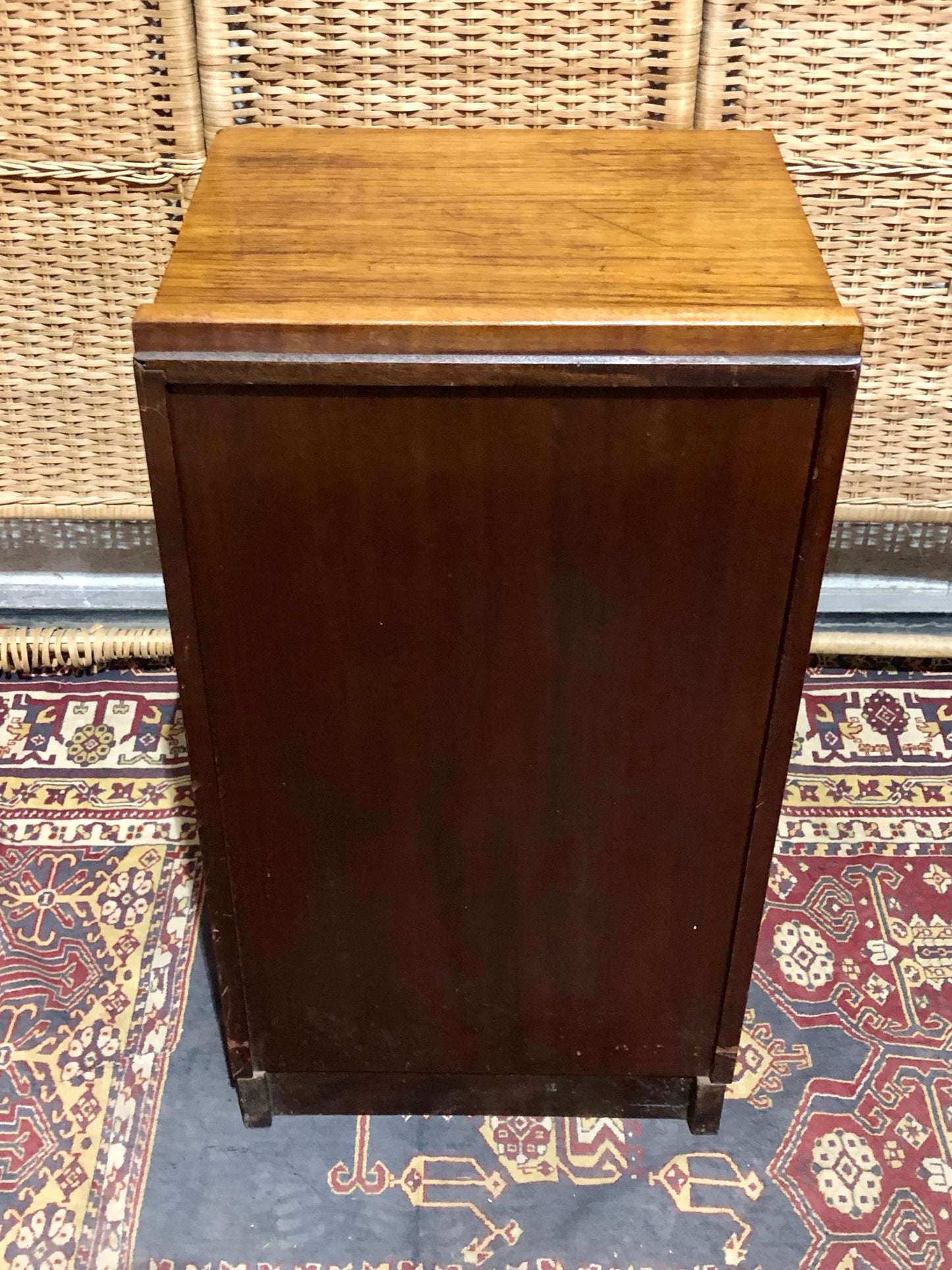 000660.... Handsome Art Deco Walnut Bedside Table ( sold )