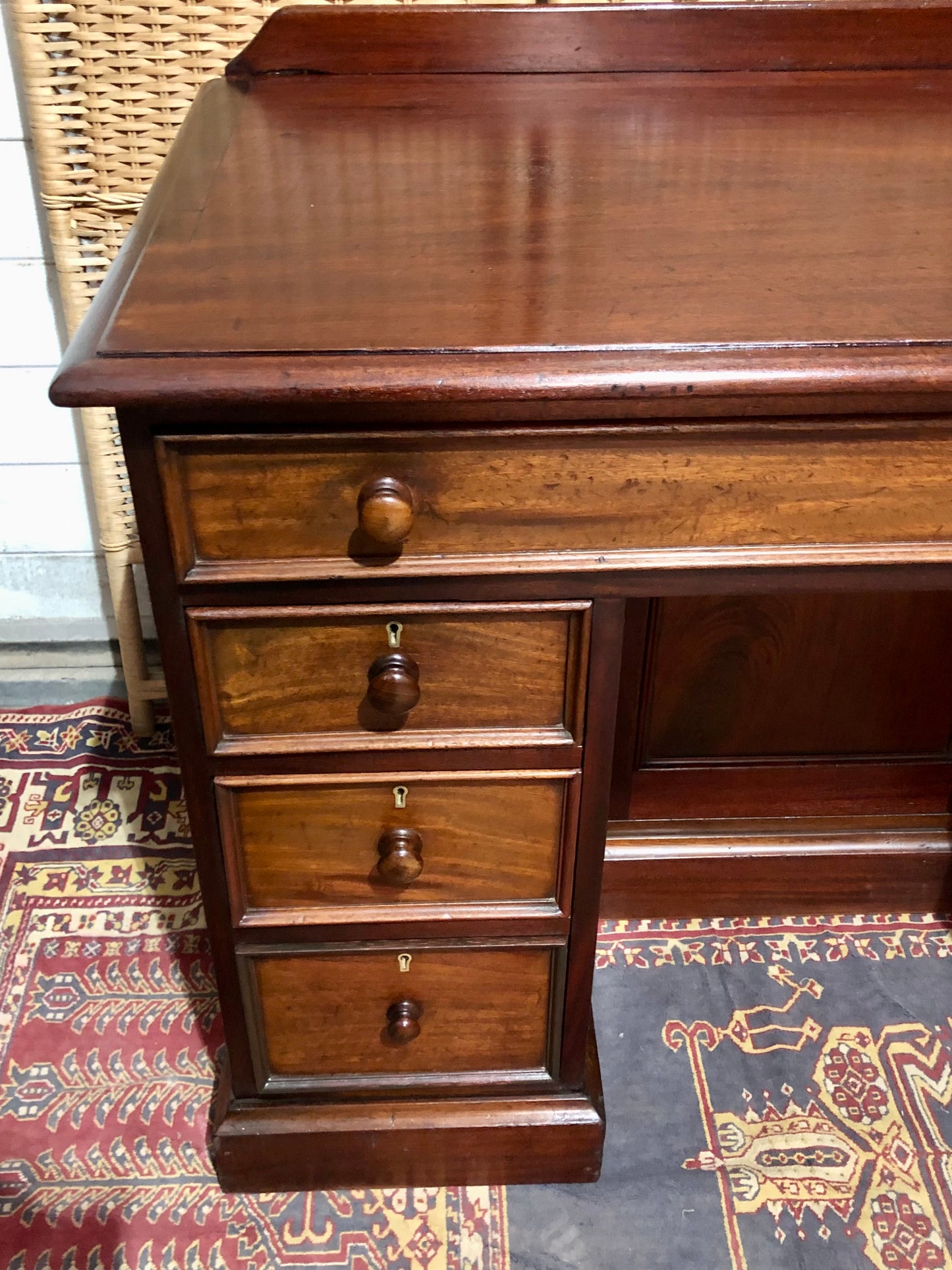000659....Handsome Antique Mahogany Desk