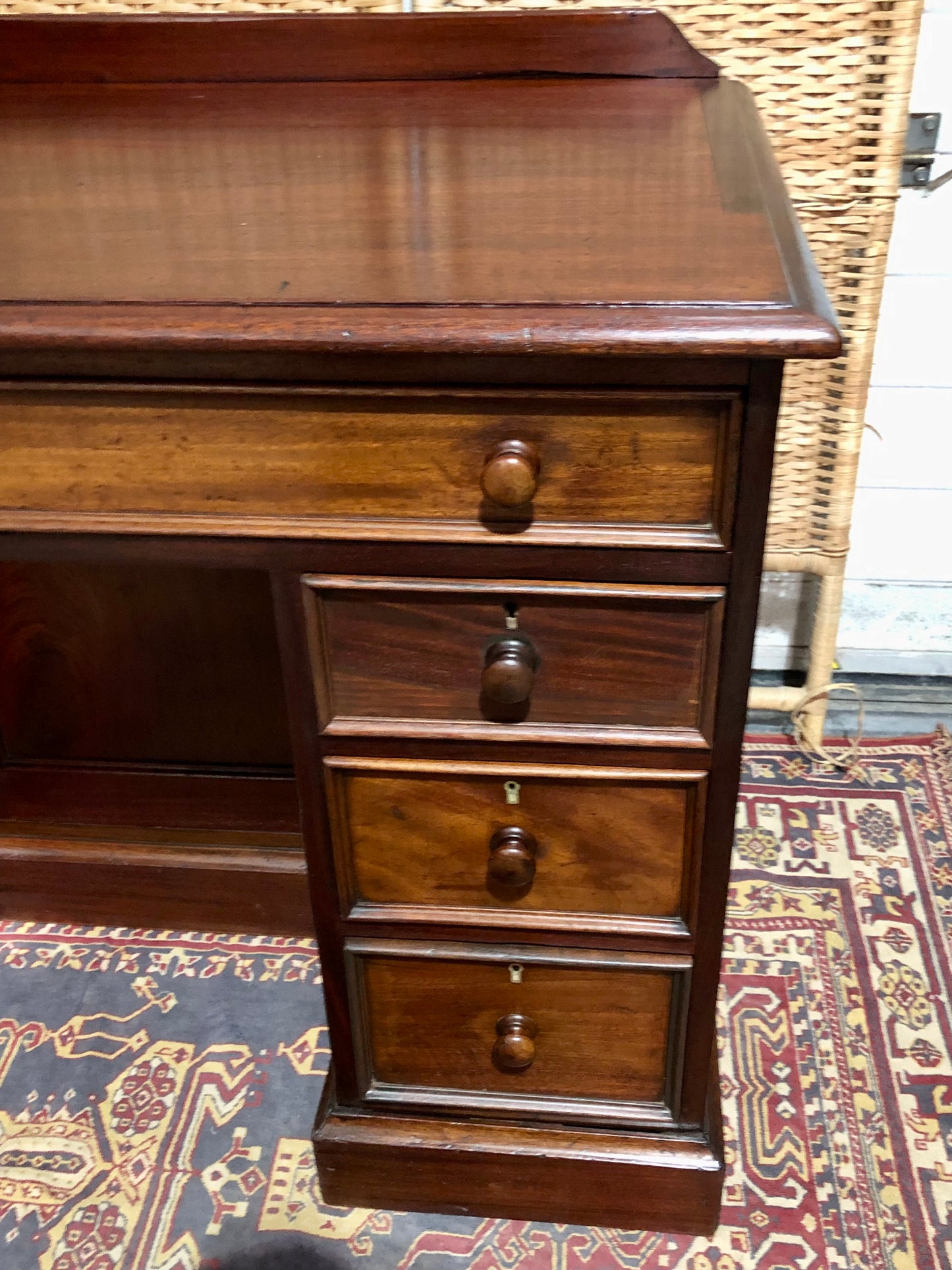 000659....Handsome Antique Mahogany Desk