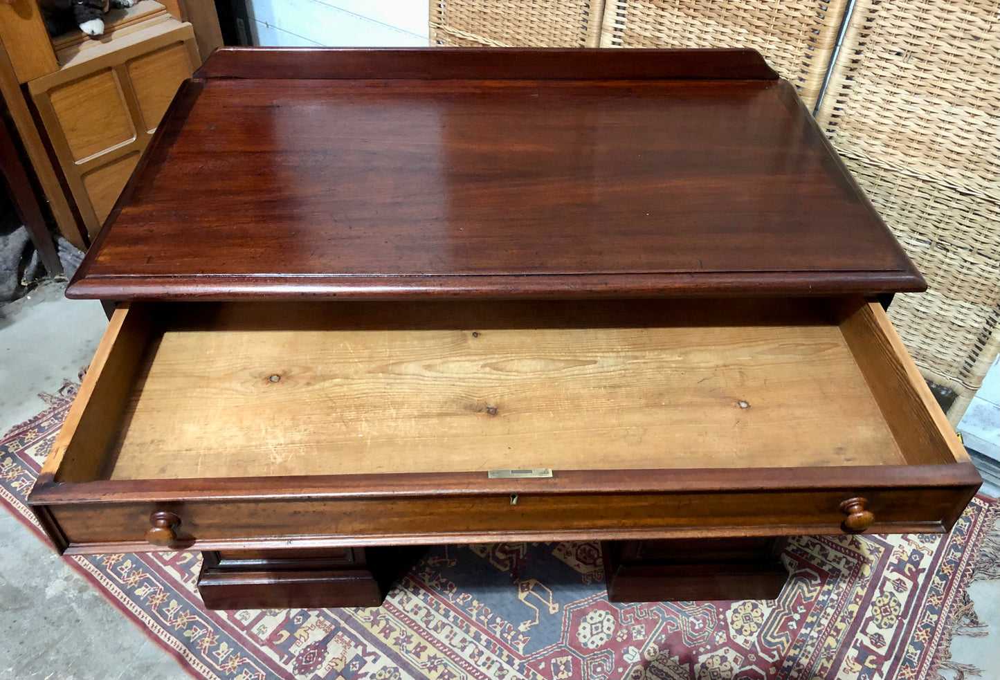000659....Handsome Antique Mahogany Desk