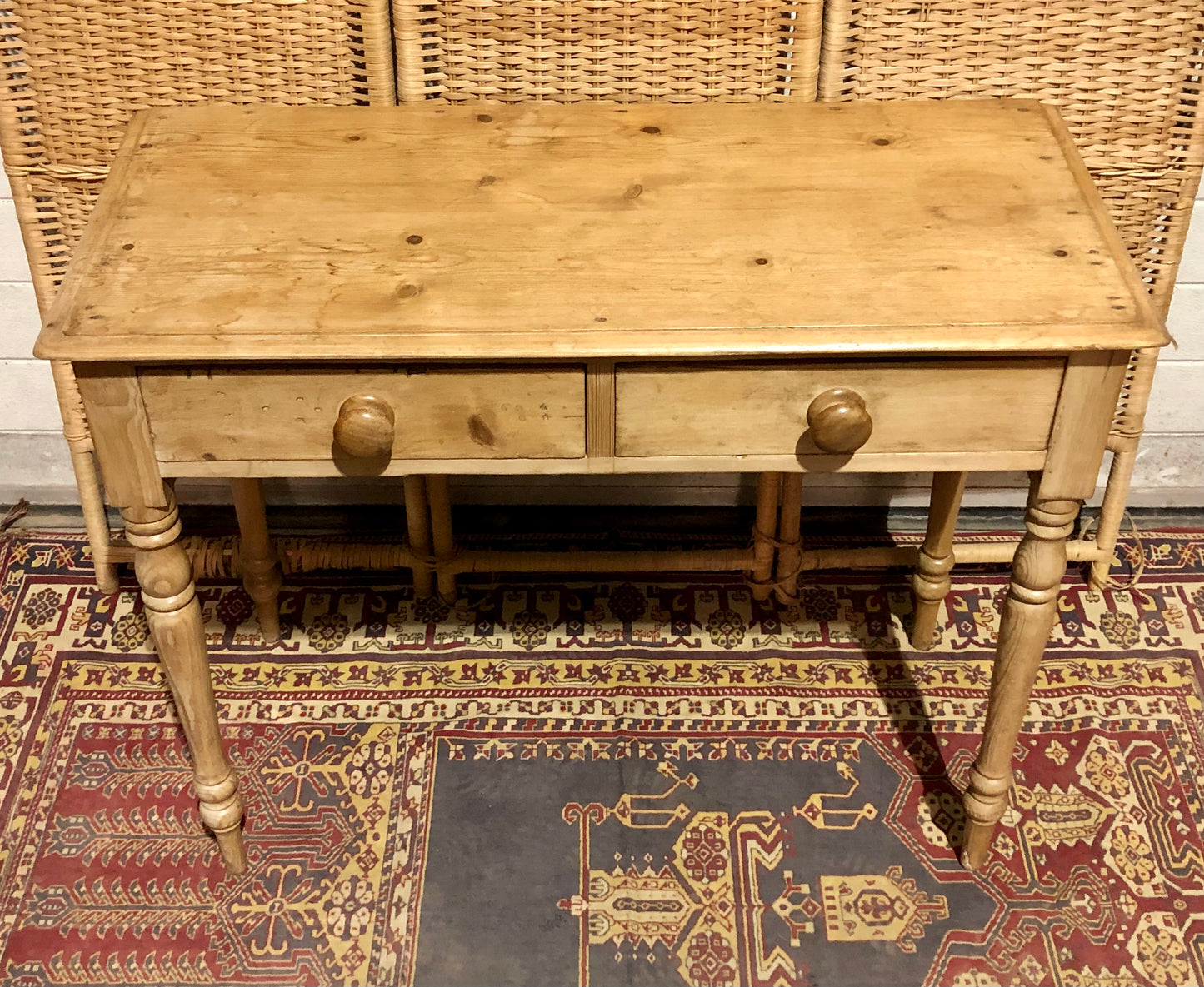 000656....Handsome Antique Pine Side / Writing Table ( sold )