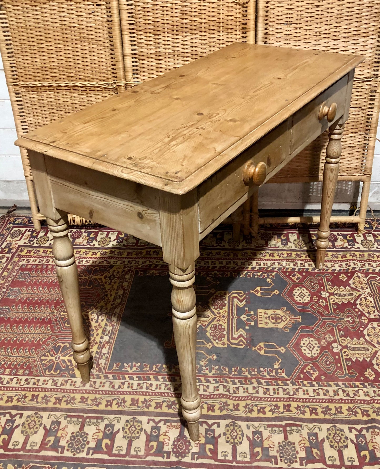000656....Handsome Antique Pine Side / Writing Table ( sold )
