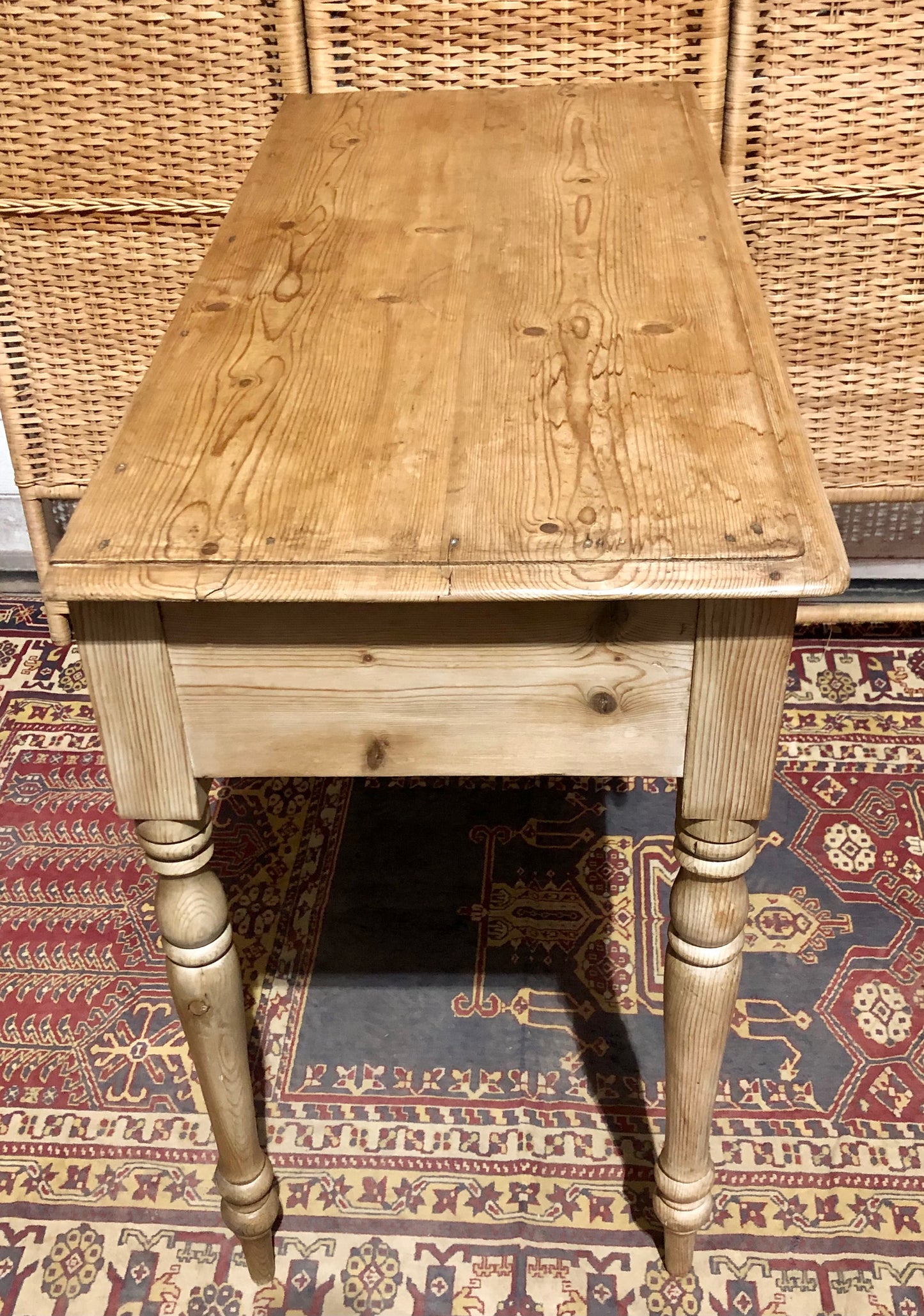 000656....Handsome Antique Pine Side / Writing Table ( sold )