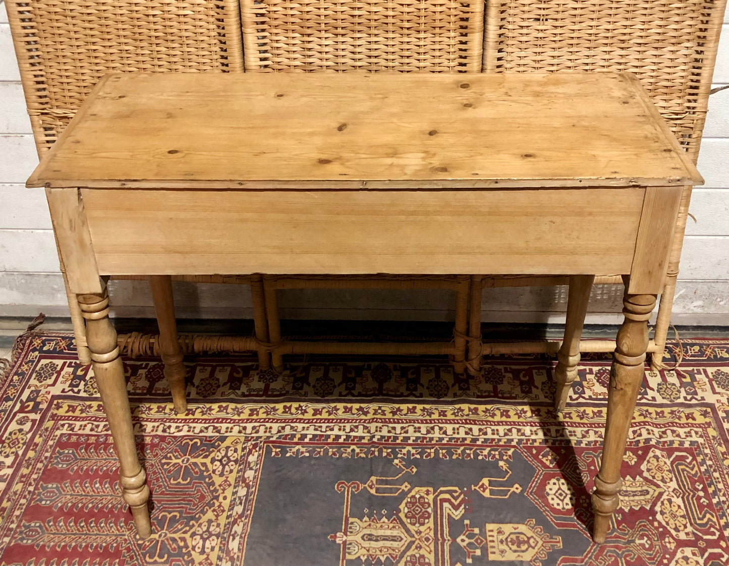 000656....Handsome Antique Pine Side / Writing Table ( sold )
