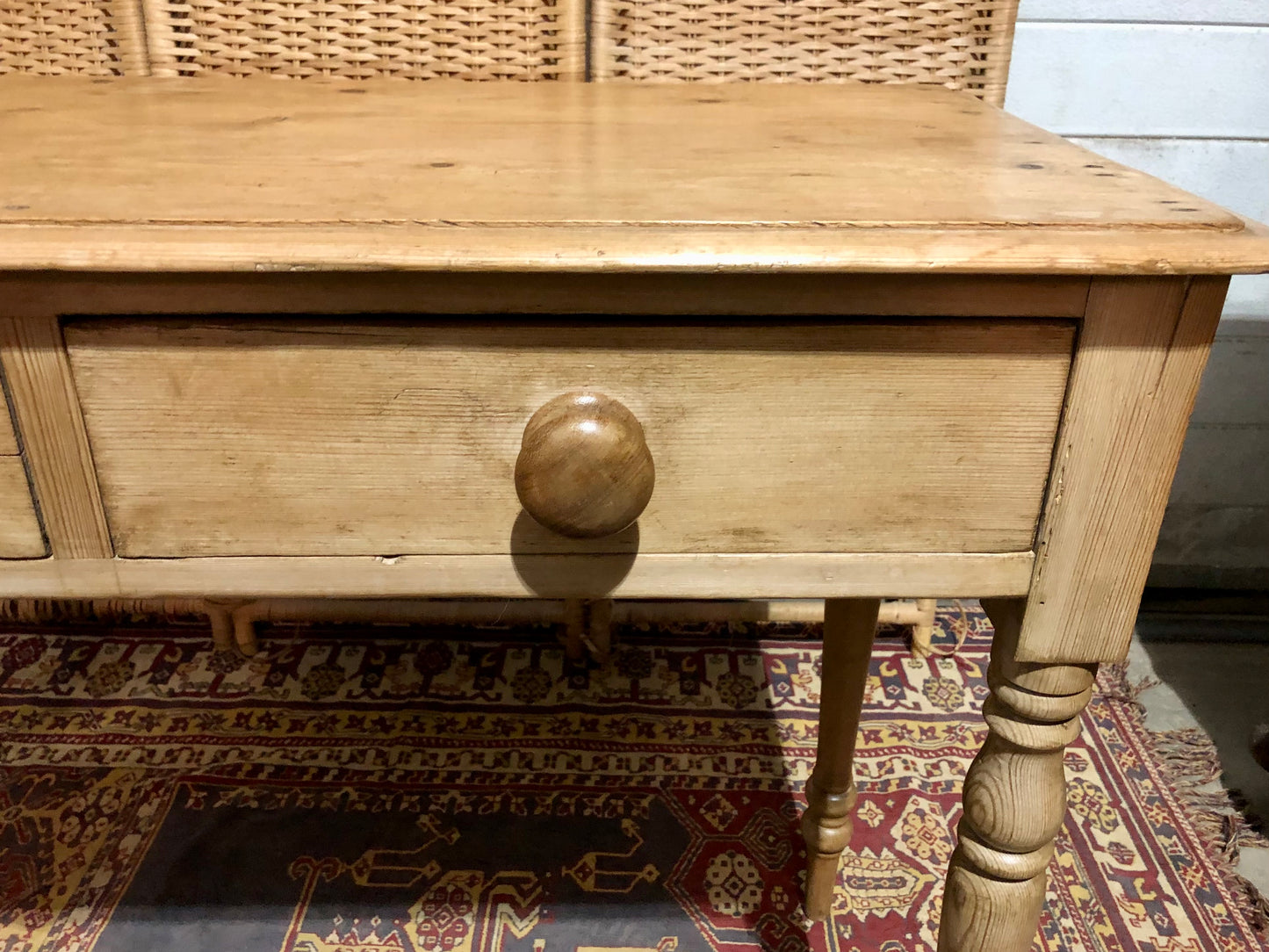 000656....Handsome Antique Pine Side / Writing Table ( sold )