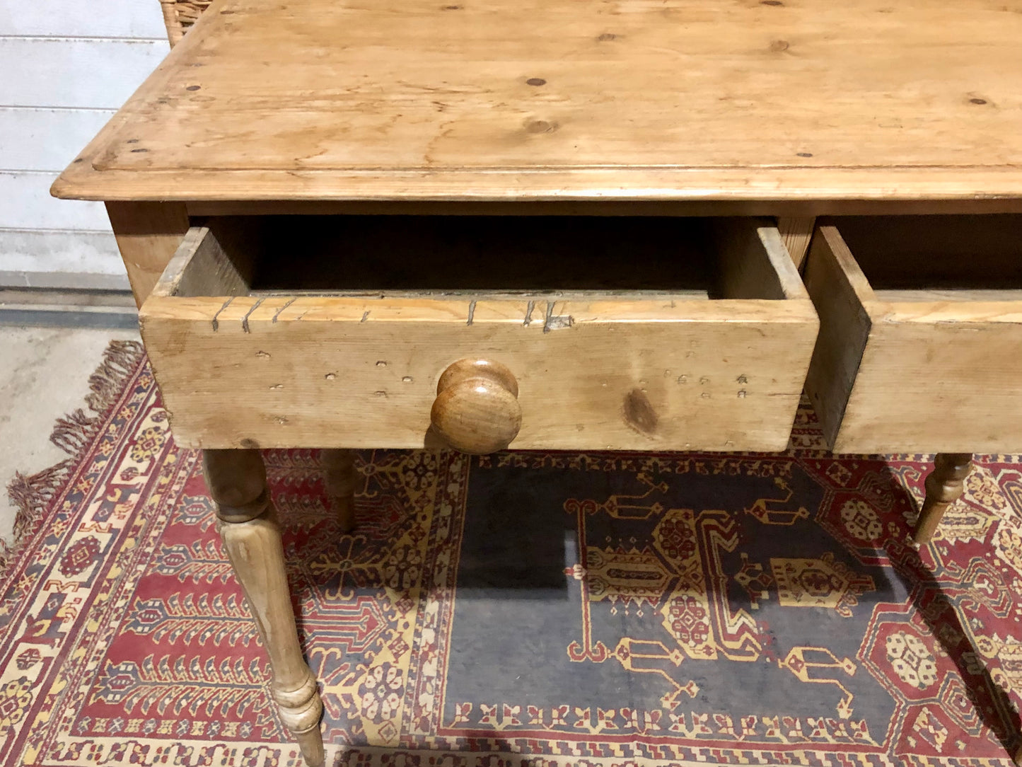 000656....Handsome Antique Pine Side / Writing Table ( sold )