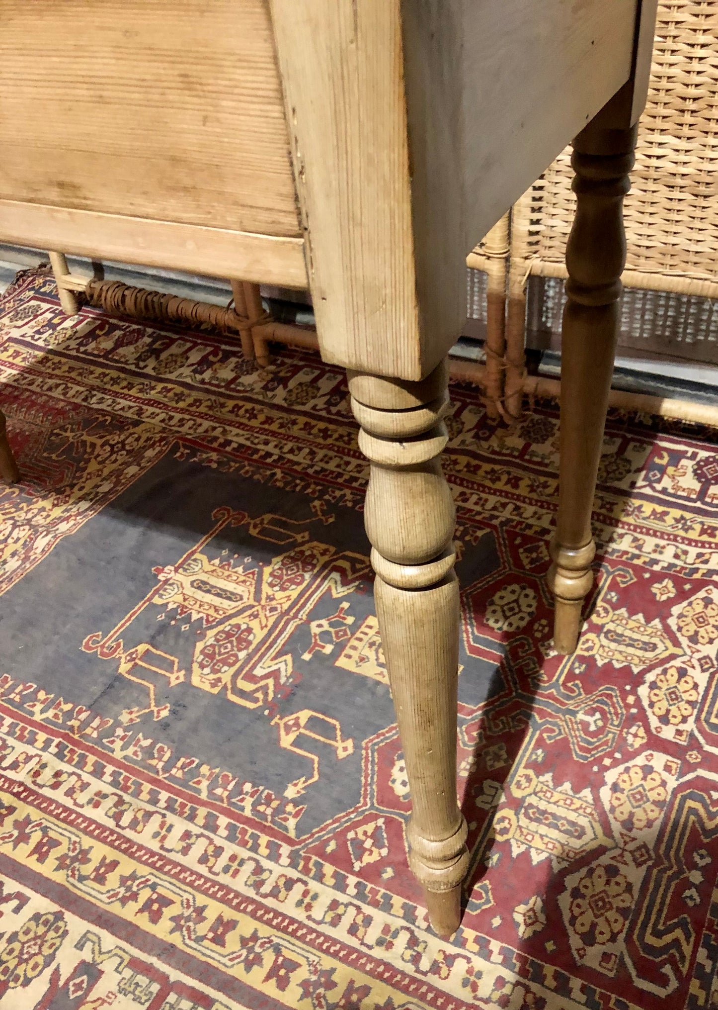 000656....Handsome Antique Pine Side / Writing Table ( sold )