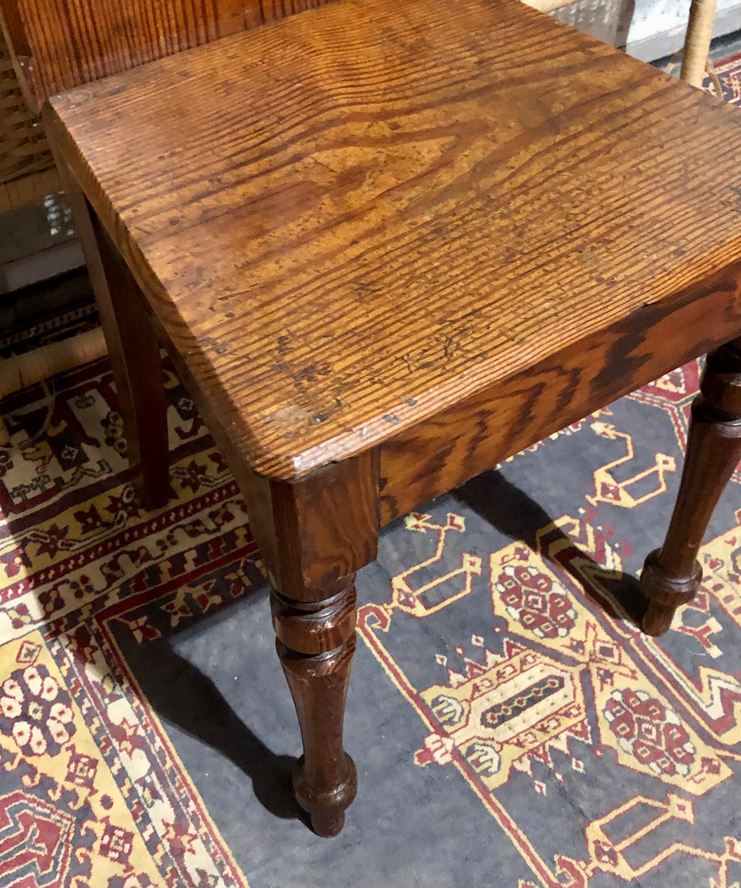 000655....Handsome Pair Of Small Gothic Pine Chairs
