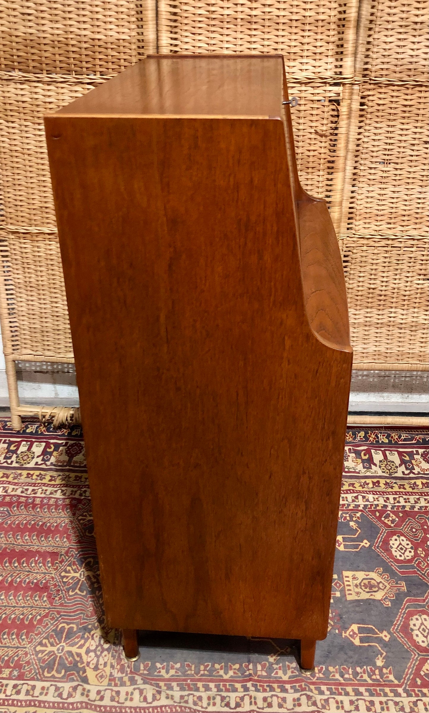 000654....Handsome Teak Mid Century Retro Bureau