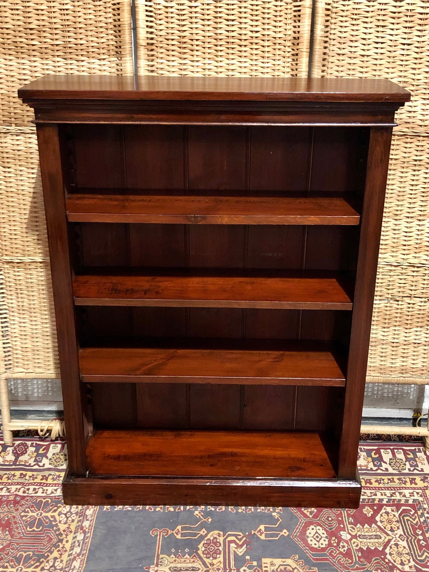 000647....Handsome Edwardian Stained Pine Bookcase ( sold )