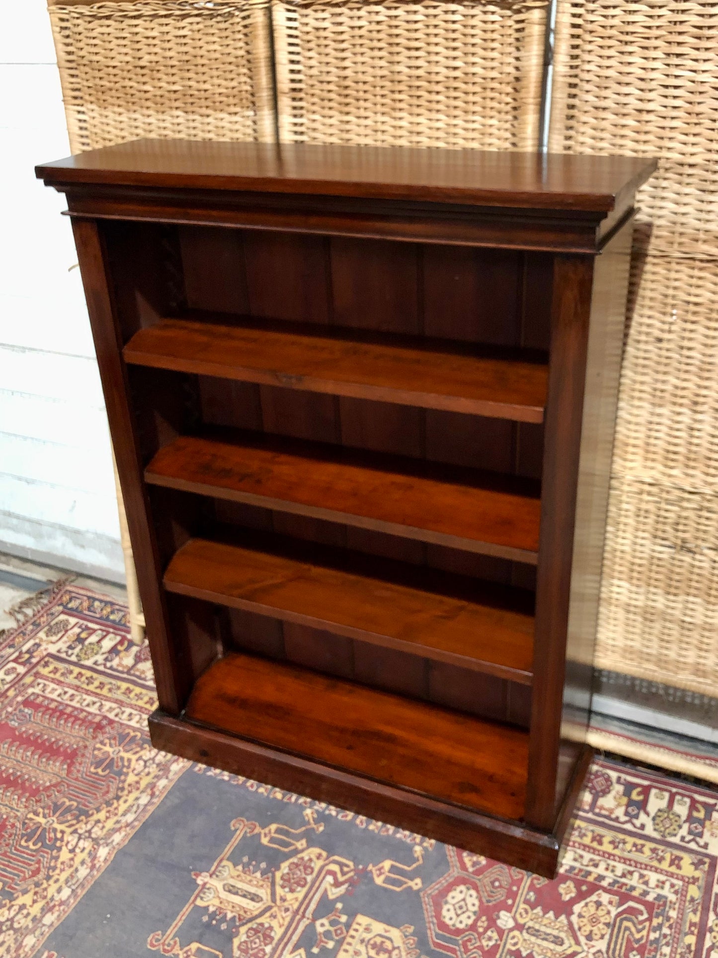 000647....Handsome Edwardian Stained Pine Bookcase ( sold )