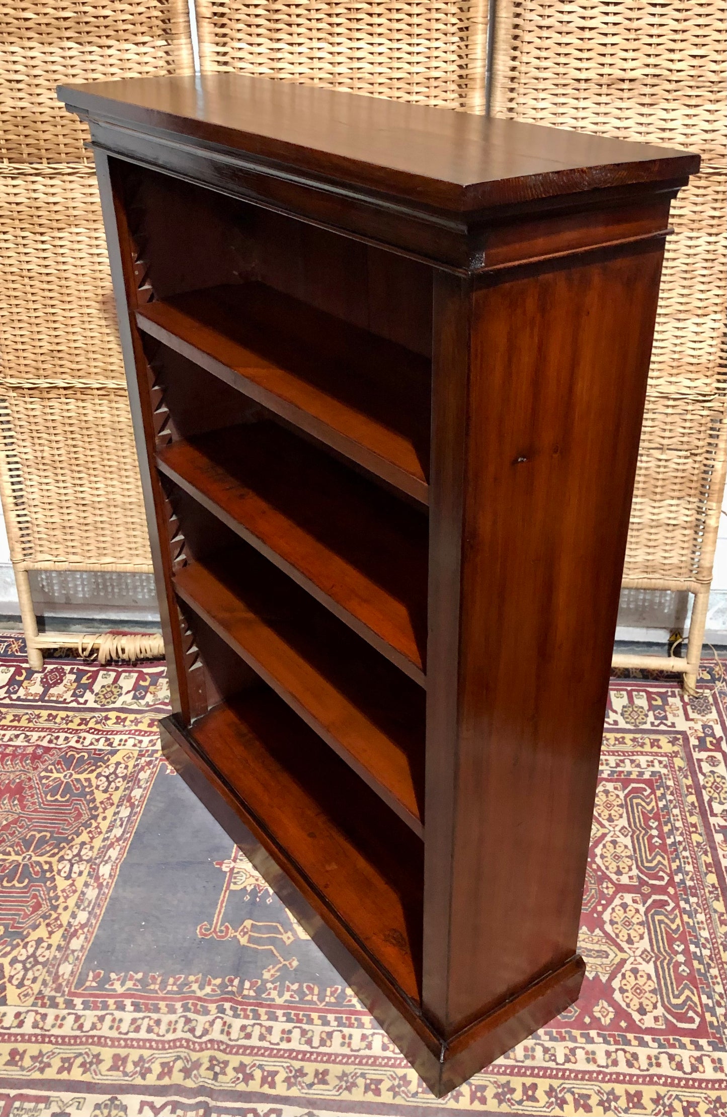 000647....Handsome Edwardian Stained Pine Bookcase ( sold )