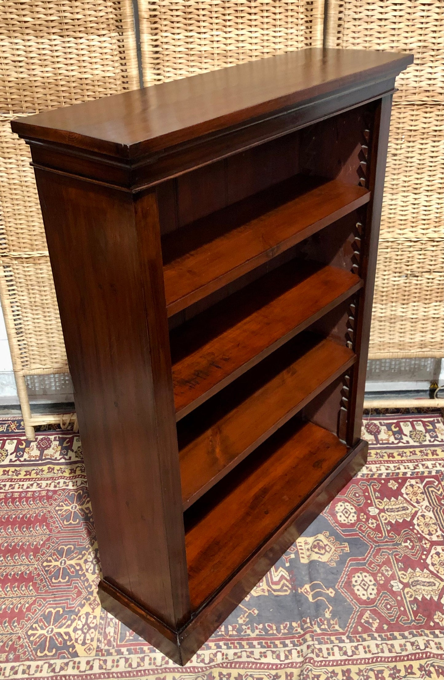 000647....Handsome Edwardian Stained Pine Bookcase ( sold )