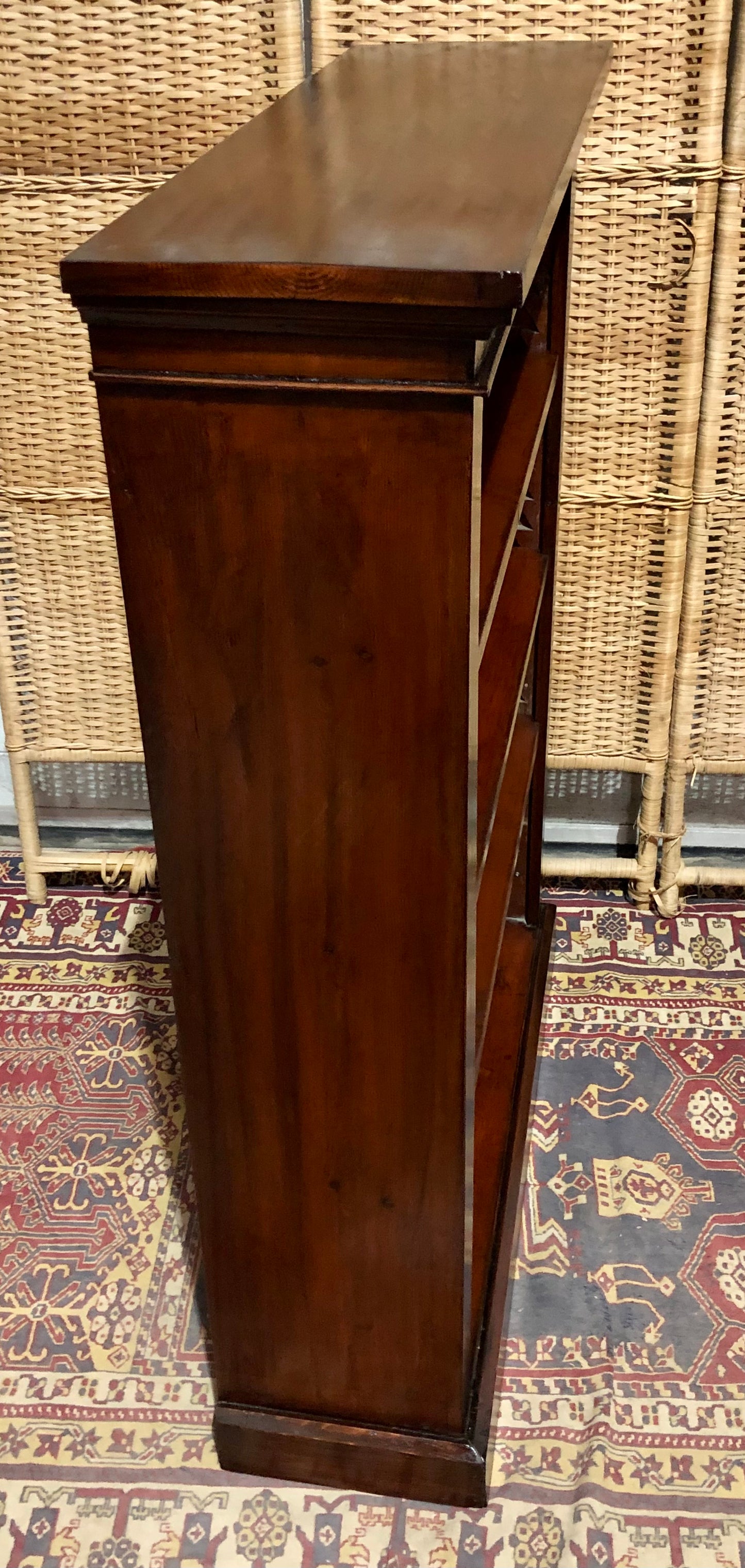 000647....Handsome Edwardian Stained Pine Bookcase ( sold )