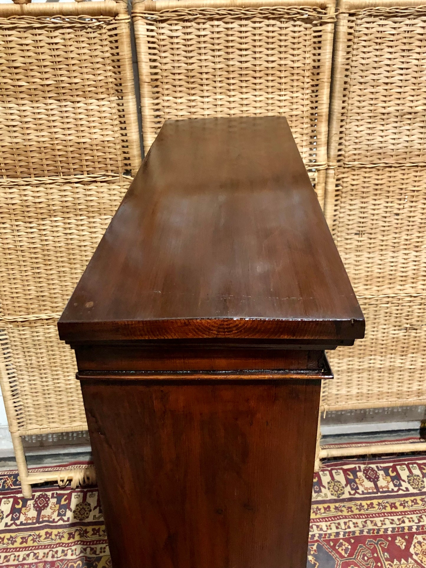 000647....Handsome Edwardian Stained Pine Bookcase ( sold )
