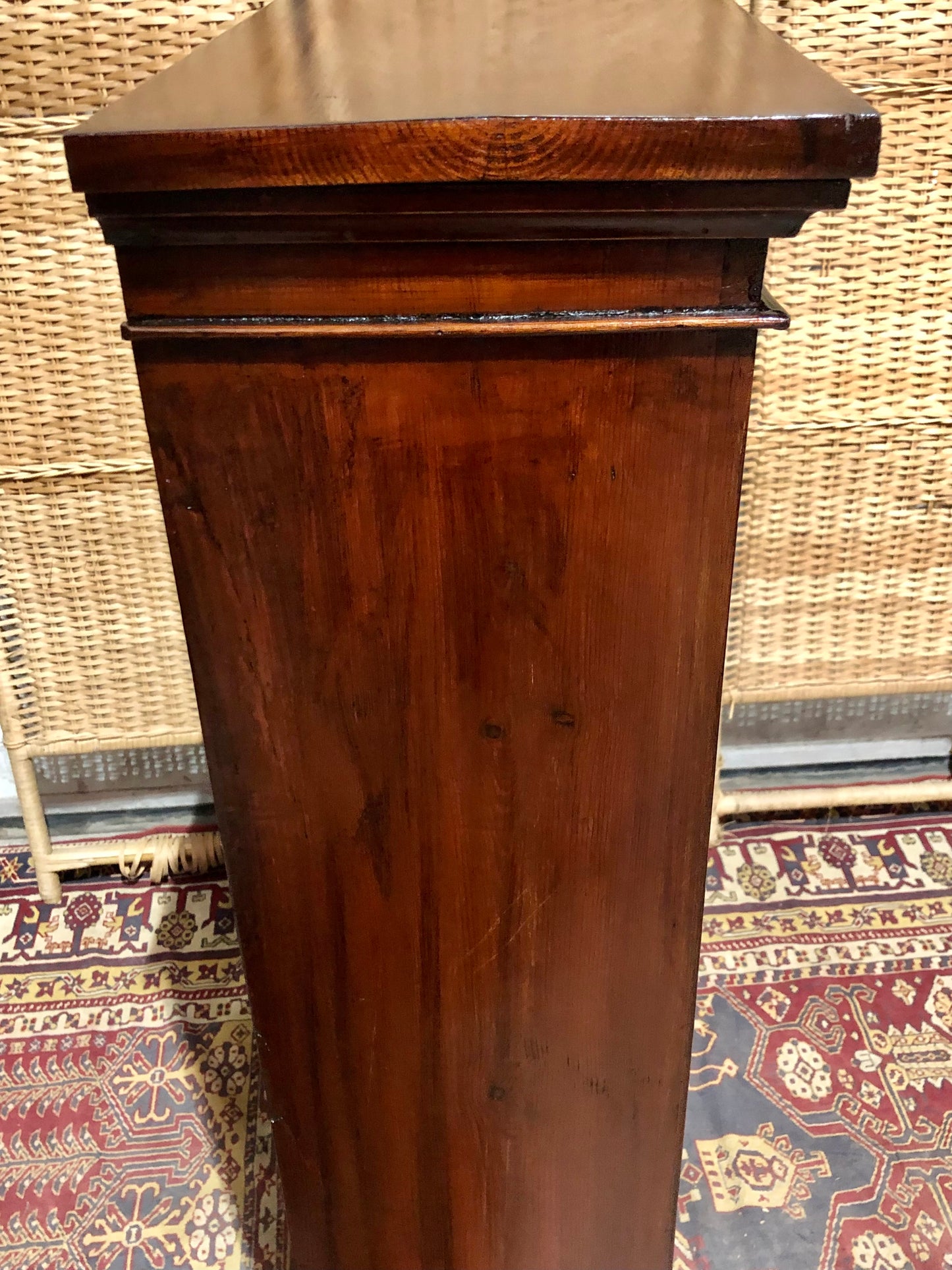 000647....Handsome Edwardian Stained Pine Bookcase ( sold )