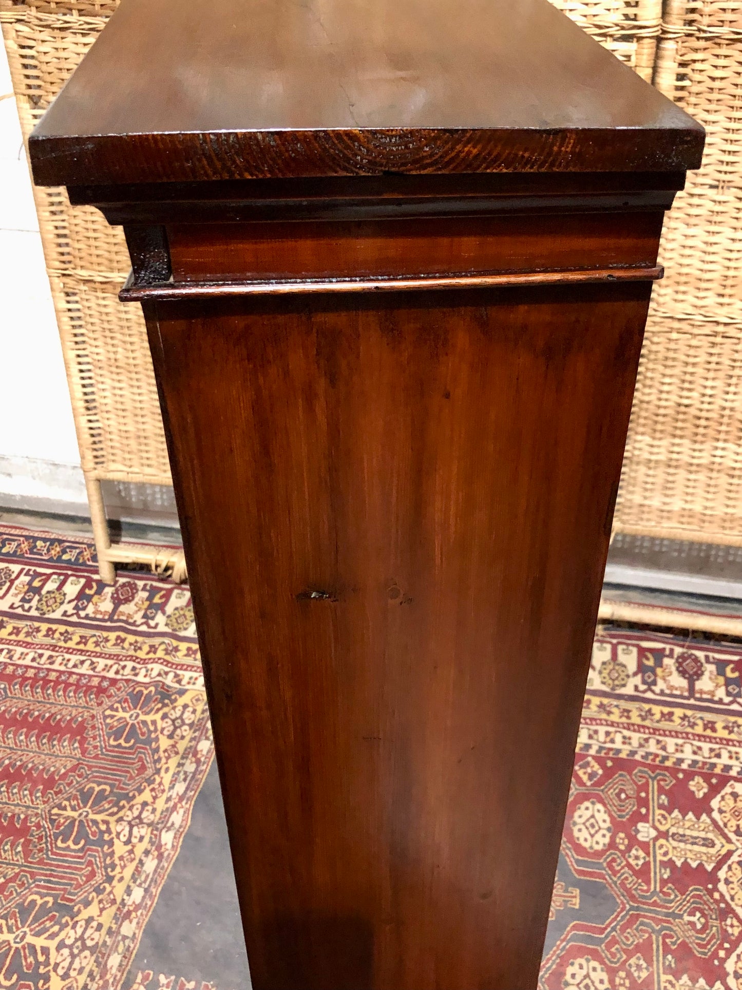 000647....Handsome Edwardian Stained Pine Bookcase ( sold )