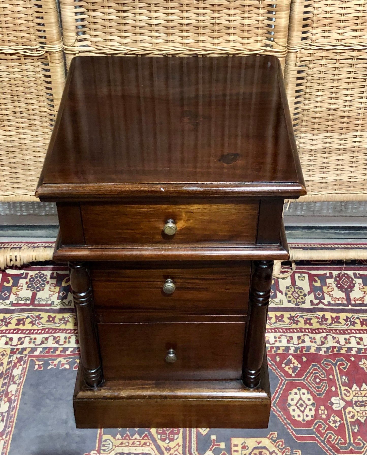 000638....Handsome Pair Of Vintage Bedside Chests ( sold )