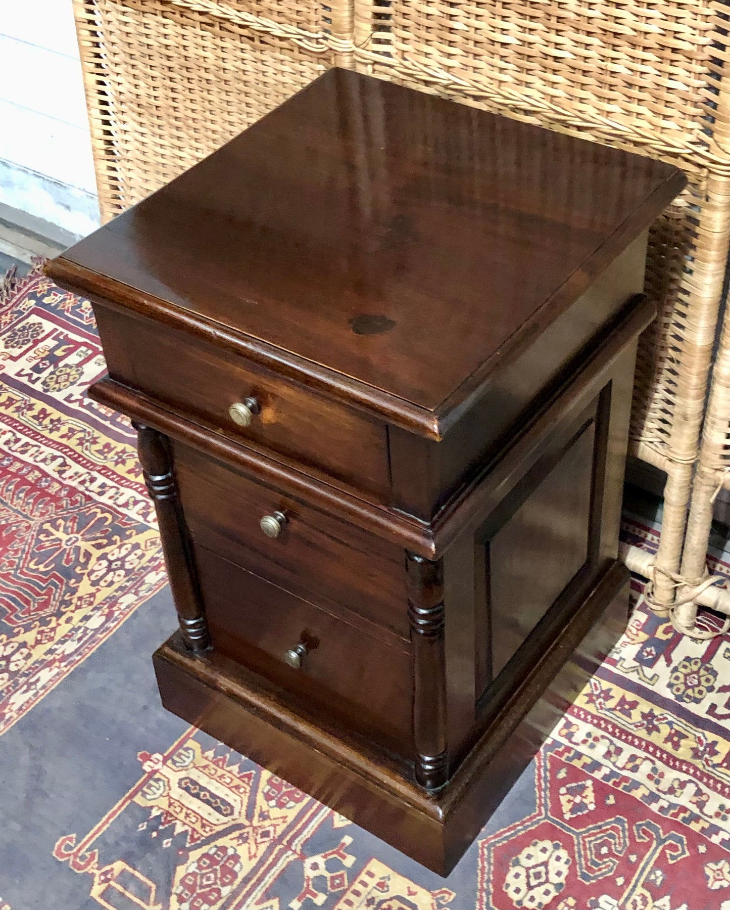 000638....Handsome Pair Of Vintage Bedside Chests ( sold )