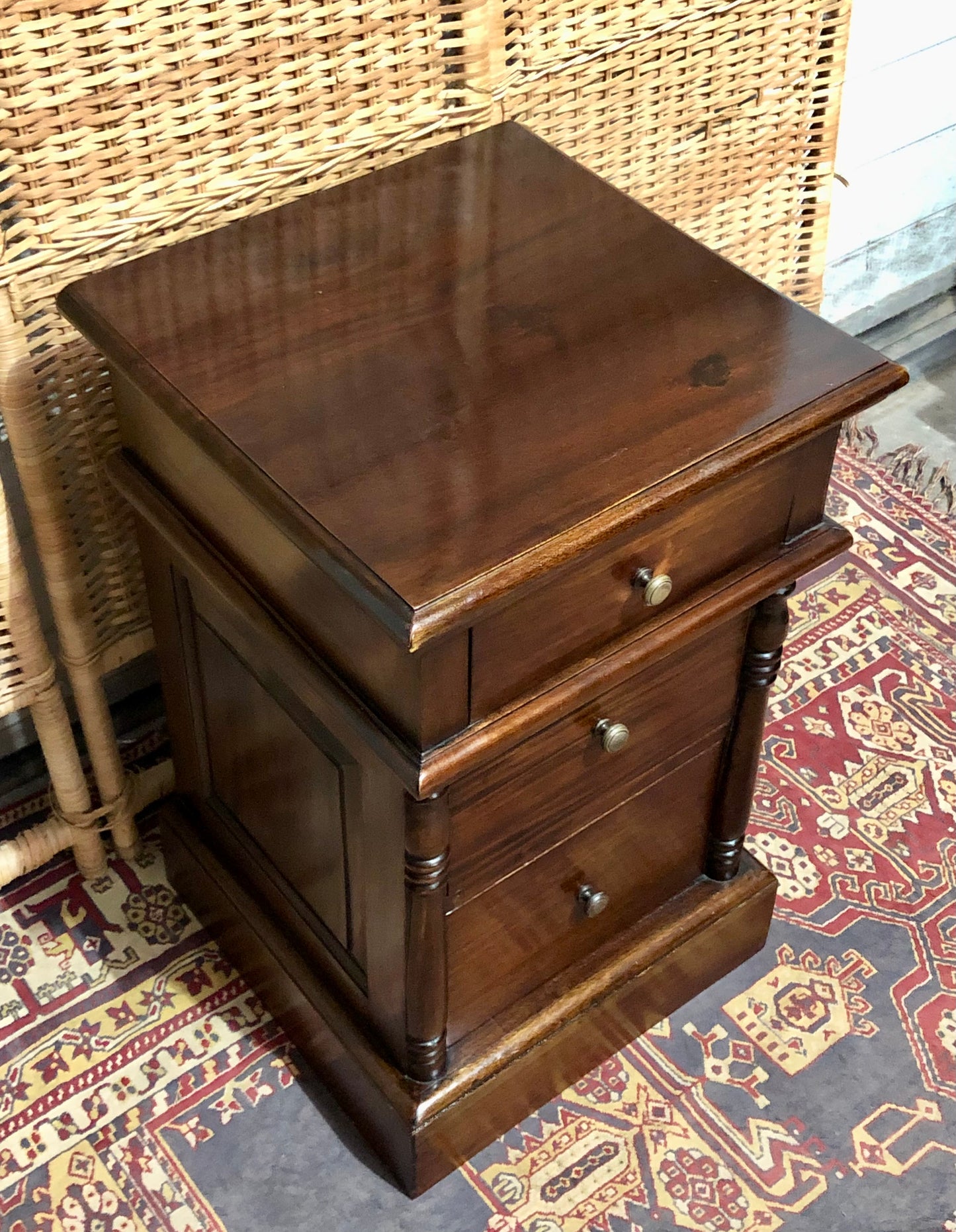 000638....Handsome Pair Of Vintage Bedside Chests ( sold )
