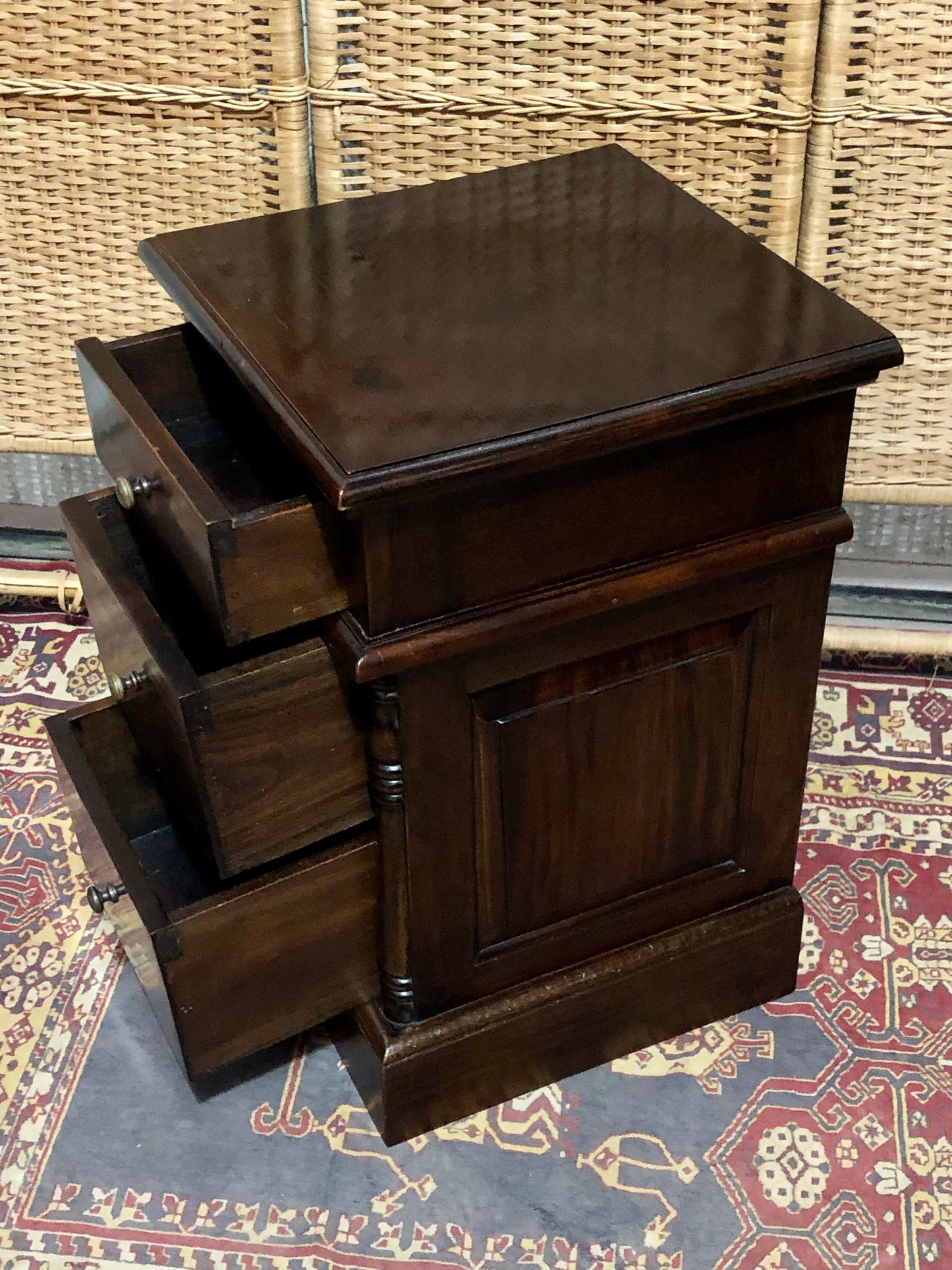 000638....Handsome Pair Of Vintage Bedside Chests ( sold )