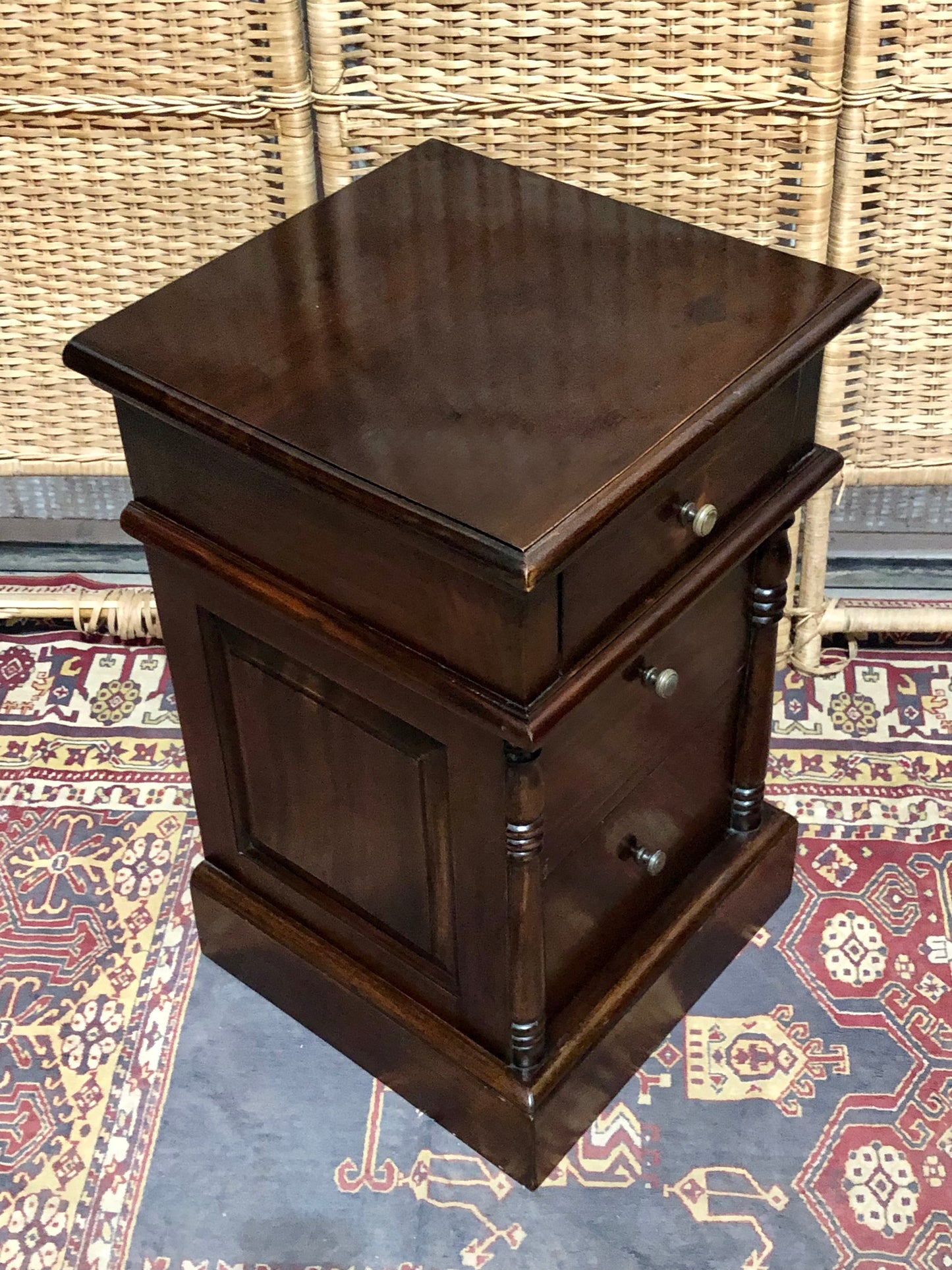 000638....Handsome Pair Of Vintage Bedside Chests ( sold )