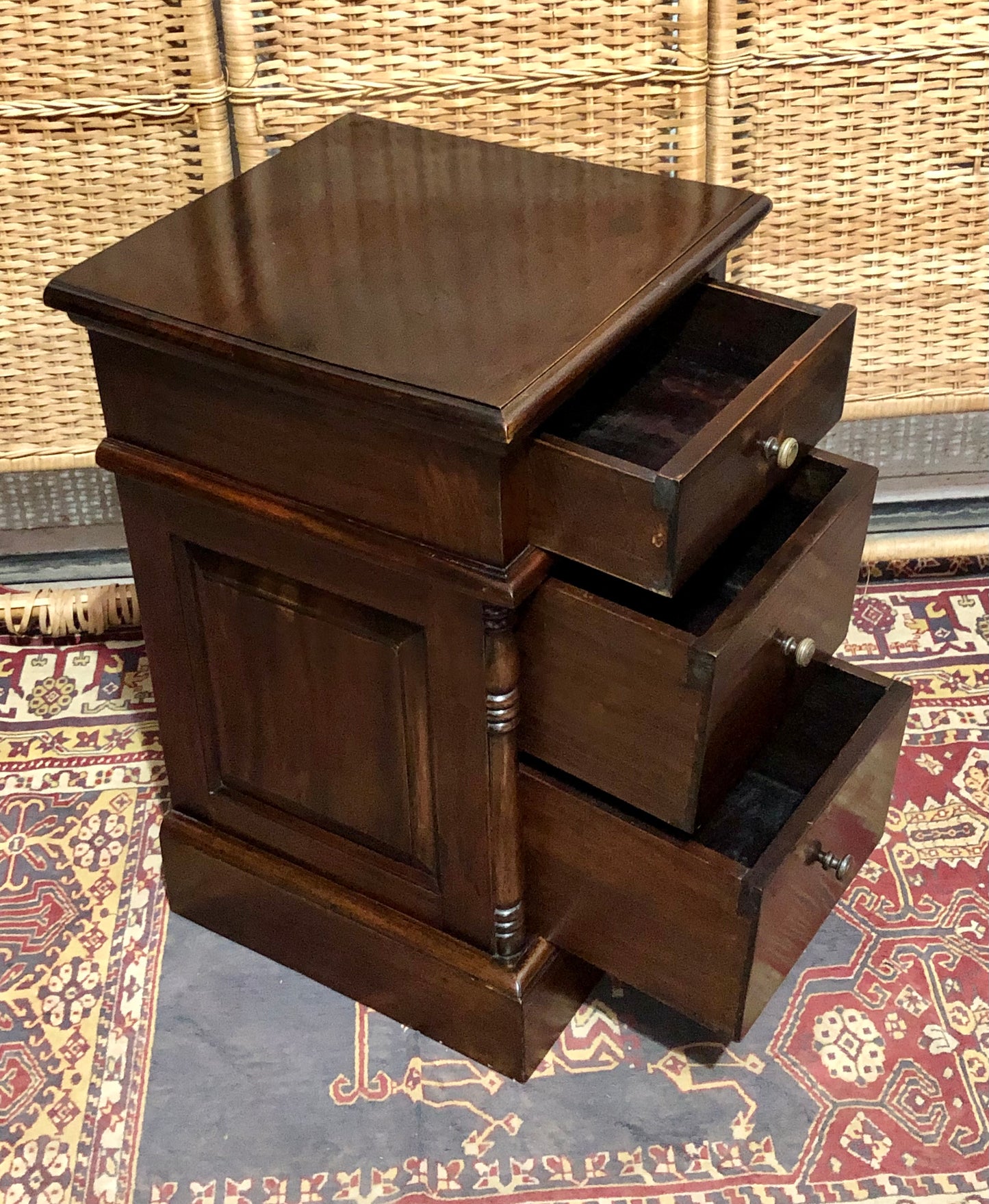 000638....Handsome Pair Of Vintage Bedside Chests ( sold )