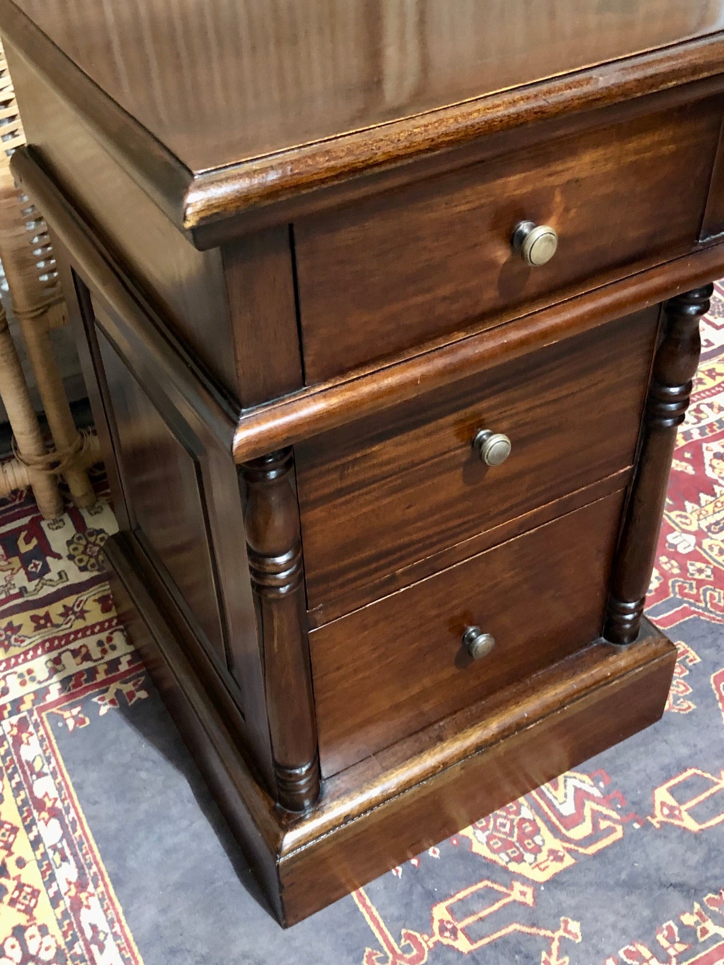000638....Handsome Pair Of Vintage Bedside Chests ( sold )