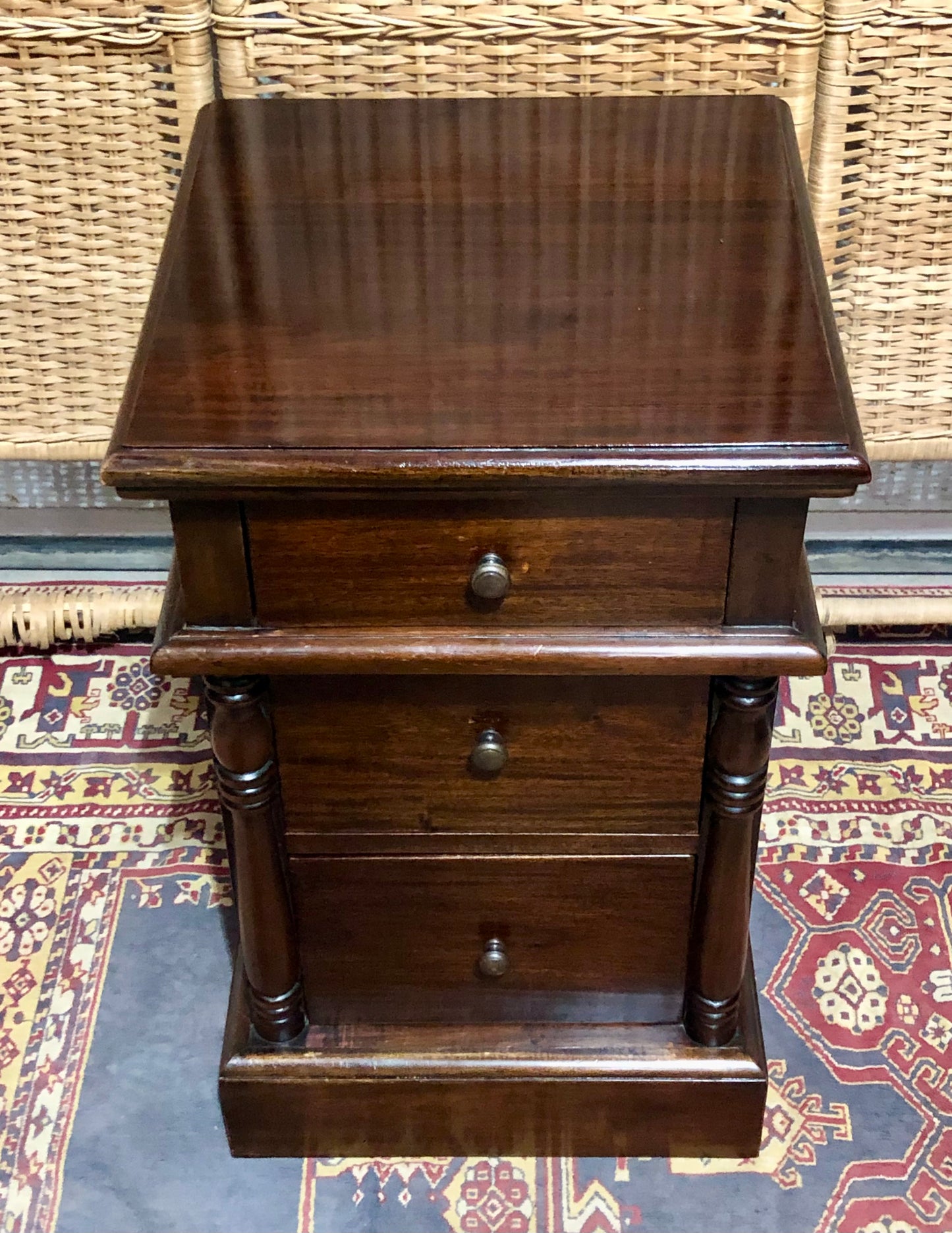 000638....Handsome Pair Of Vintage Bedside Chests ( sold )