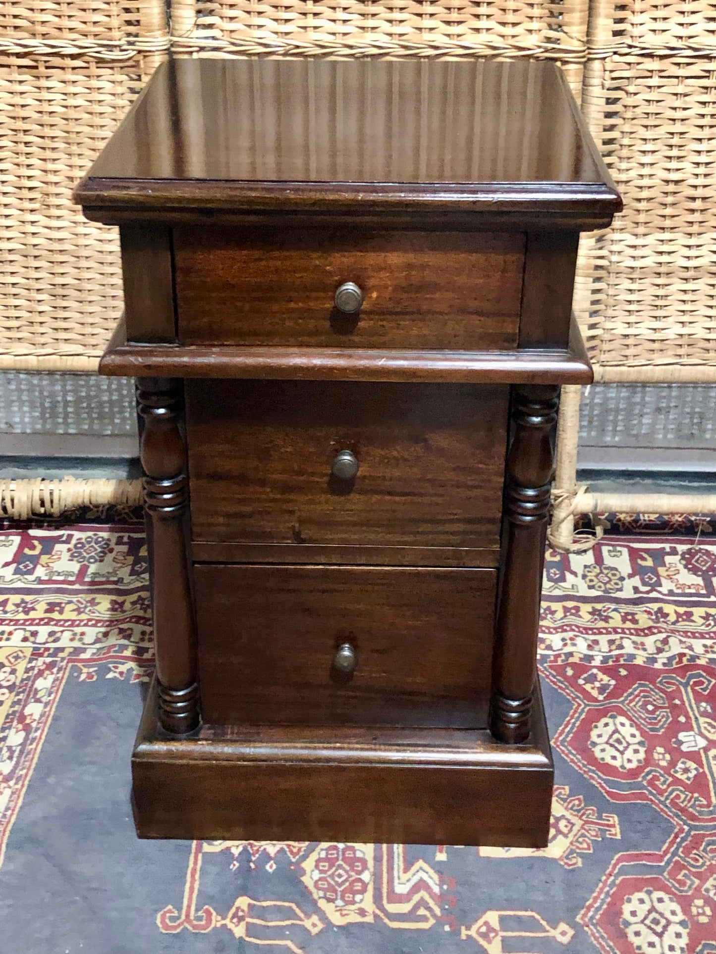 000638....Handsome Pair Of Vintage Bedside Chests ( sold )