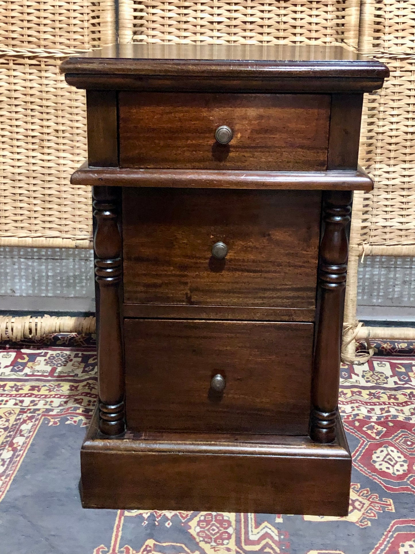 000638....Handsome Pair Of Vintage Bedside Chests ( sold )