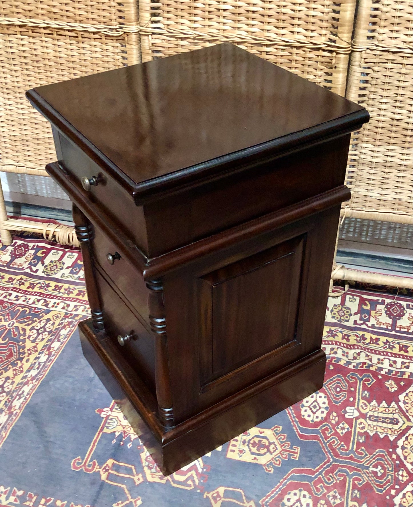 000638....Handsome Pair Of Vintage Bedside Chests ( sold )
