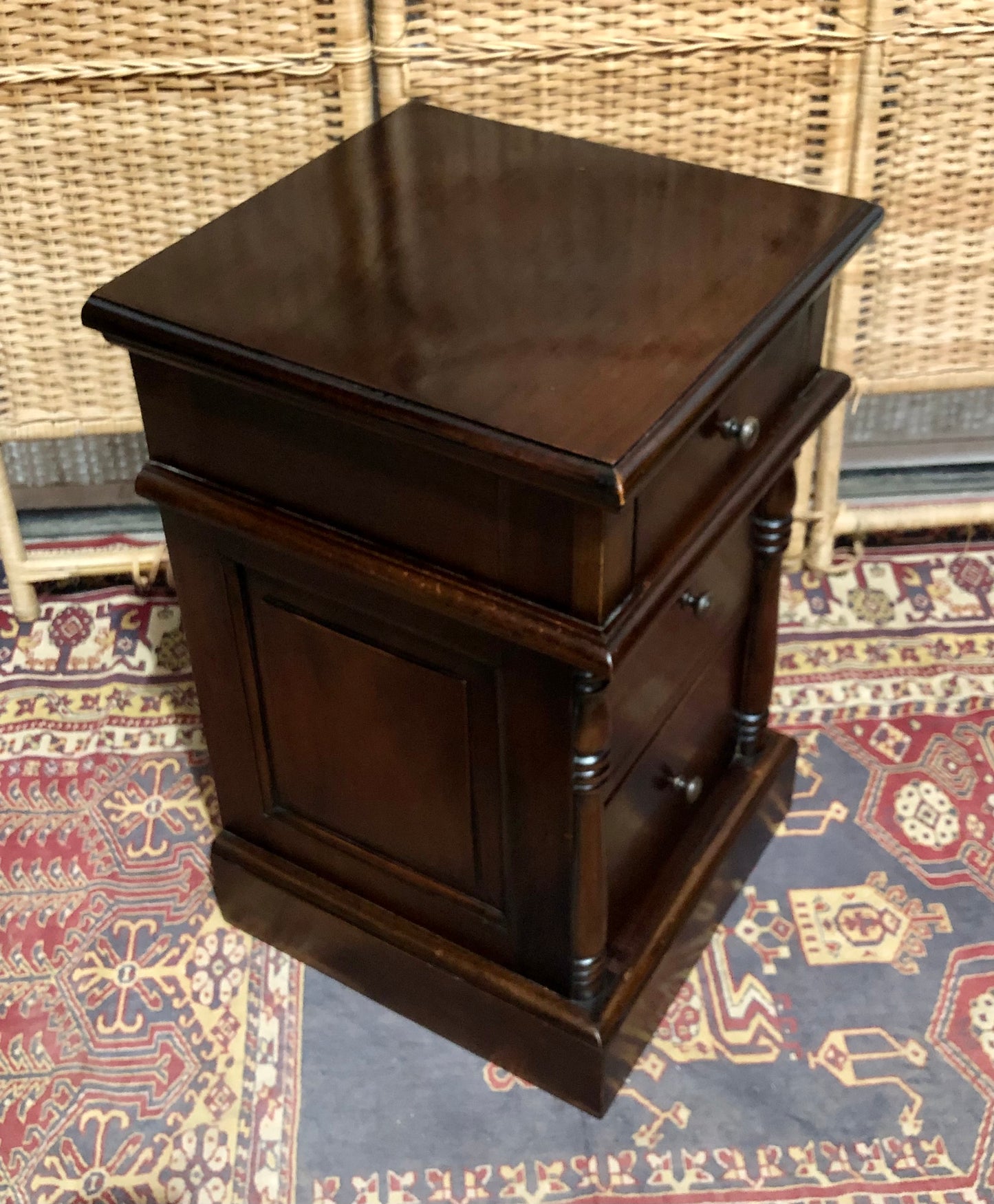 000638....Handsome Pair Of Vintage Bedside Chests ( sold )