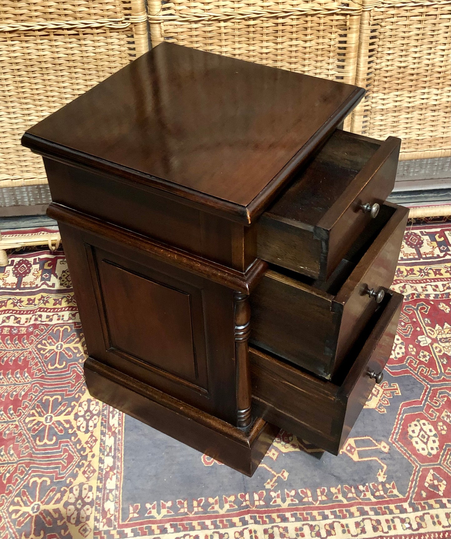 000638....Handsome Pair Of Vintage Bedside Chests ( sold )