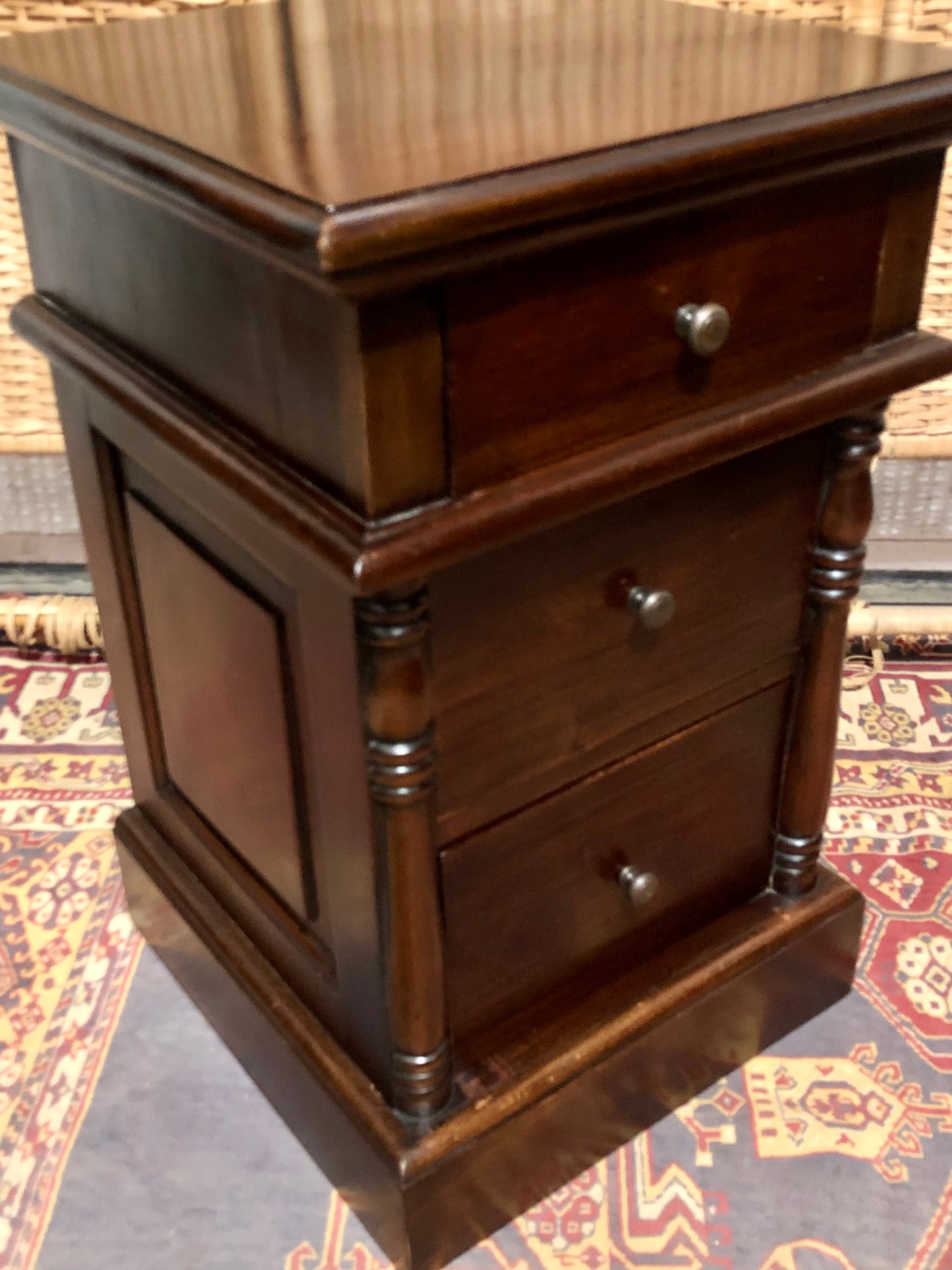 000638....Handsome Pair Of Vintage Bedside Chests ( sold )