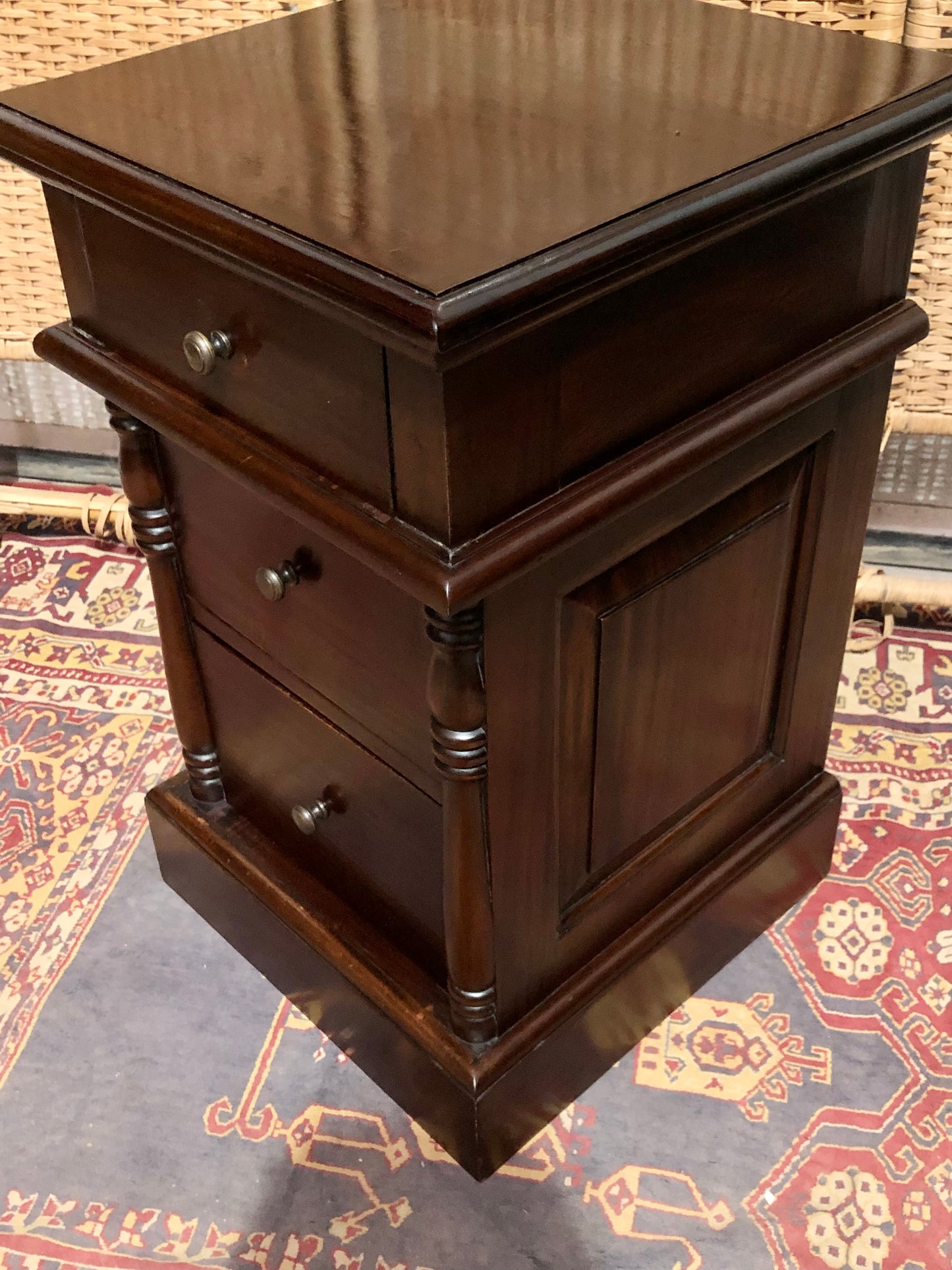 000638....Handsome Pair Of Vintage Bedside Chests ( sold )