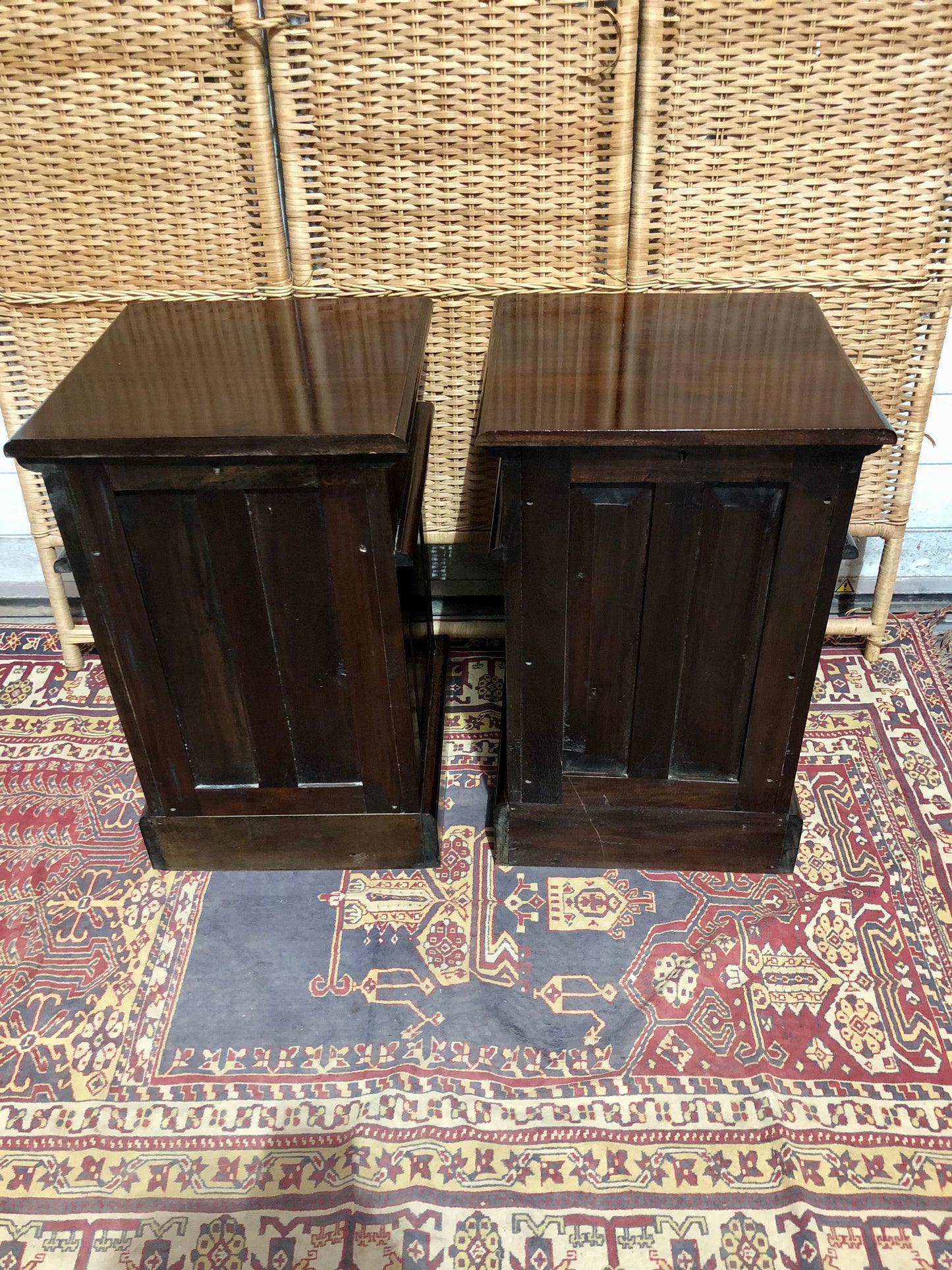 000638....Handsome Pair Of Vintage Bedside Chests ( sold )
