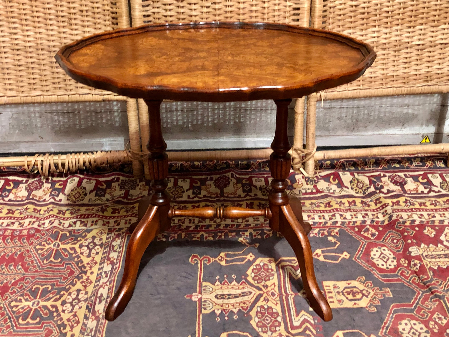 000631....Handsome Vintage Burl Wood Occasional Table From " Brights Of Nettlebed "