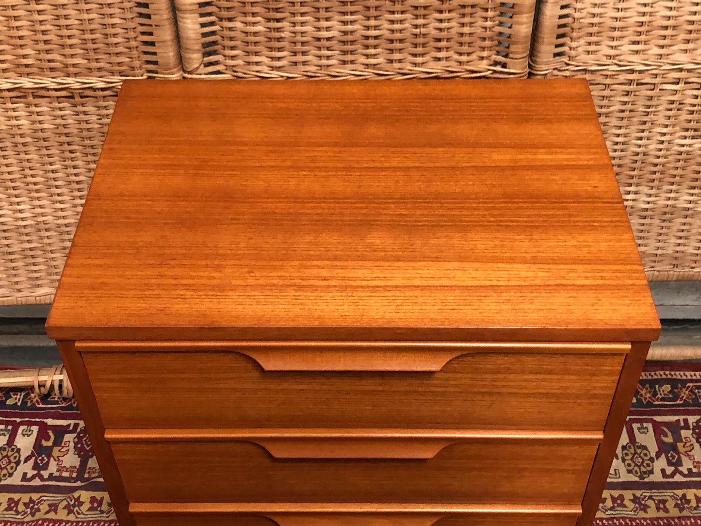 000602....Handsome Pair Of Retro Teak Bedside Chests ( sold )