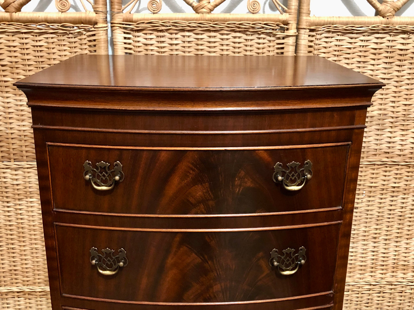 000605....Handsome Vintage Mahogany Tallboy Chest Of Drawers ( sold )
