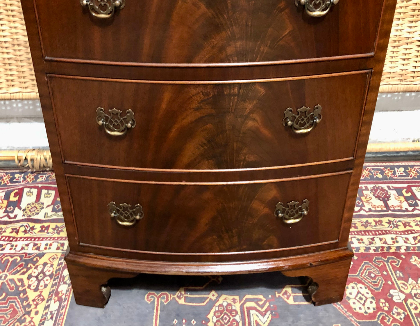 000605....Handsome Vintage Mahogany Tallboy Chest Of Drawers ( sold )