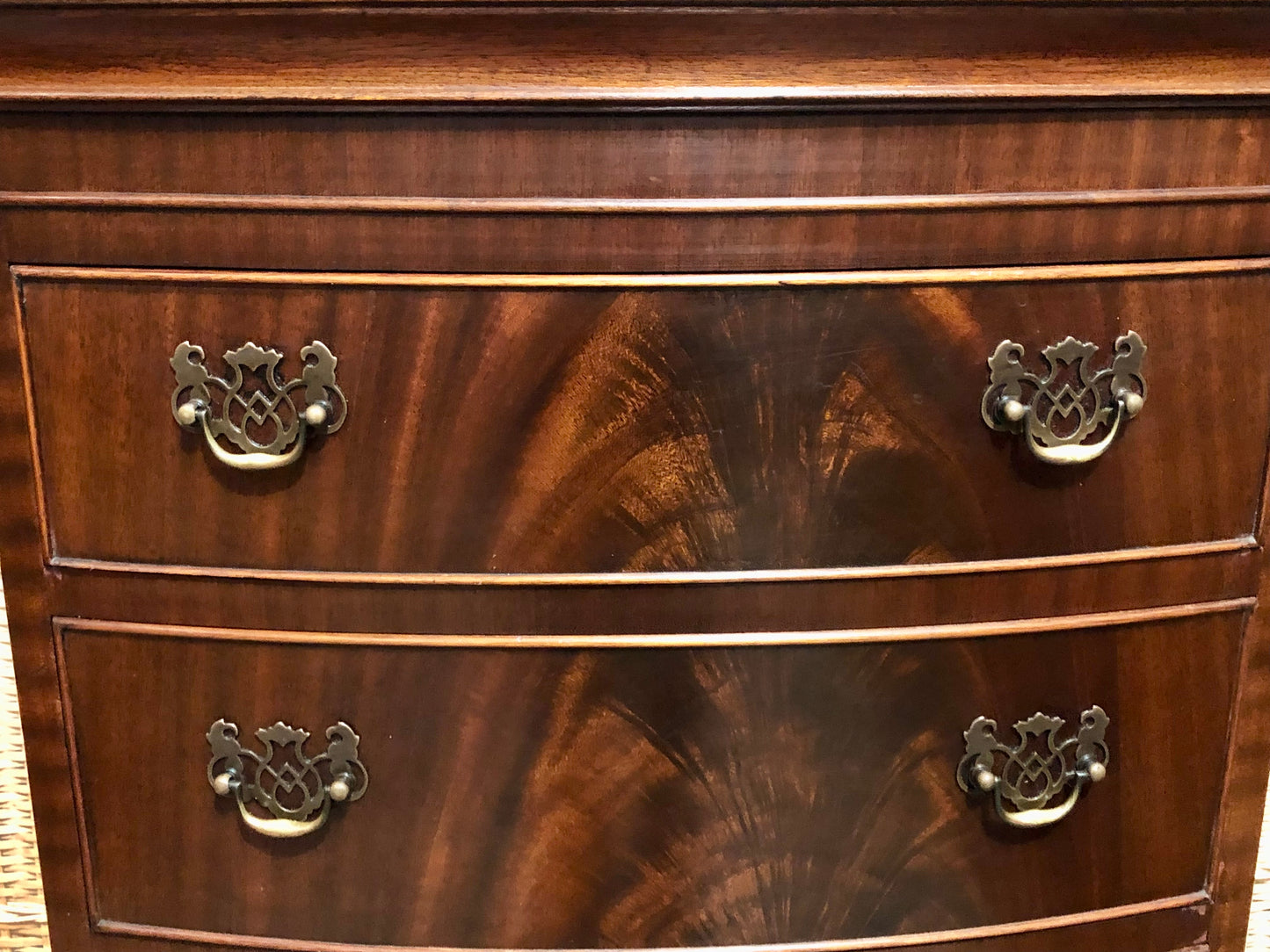 000605....Handsome Vintage Mahogany Tallboy Chest Of Drawers ( sold )