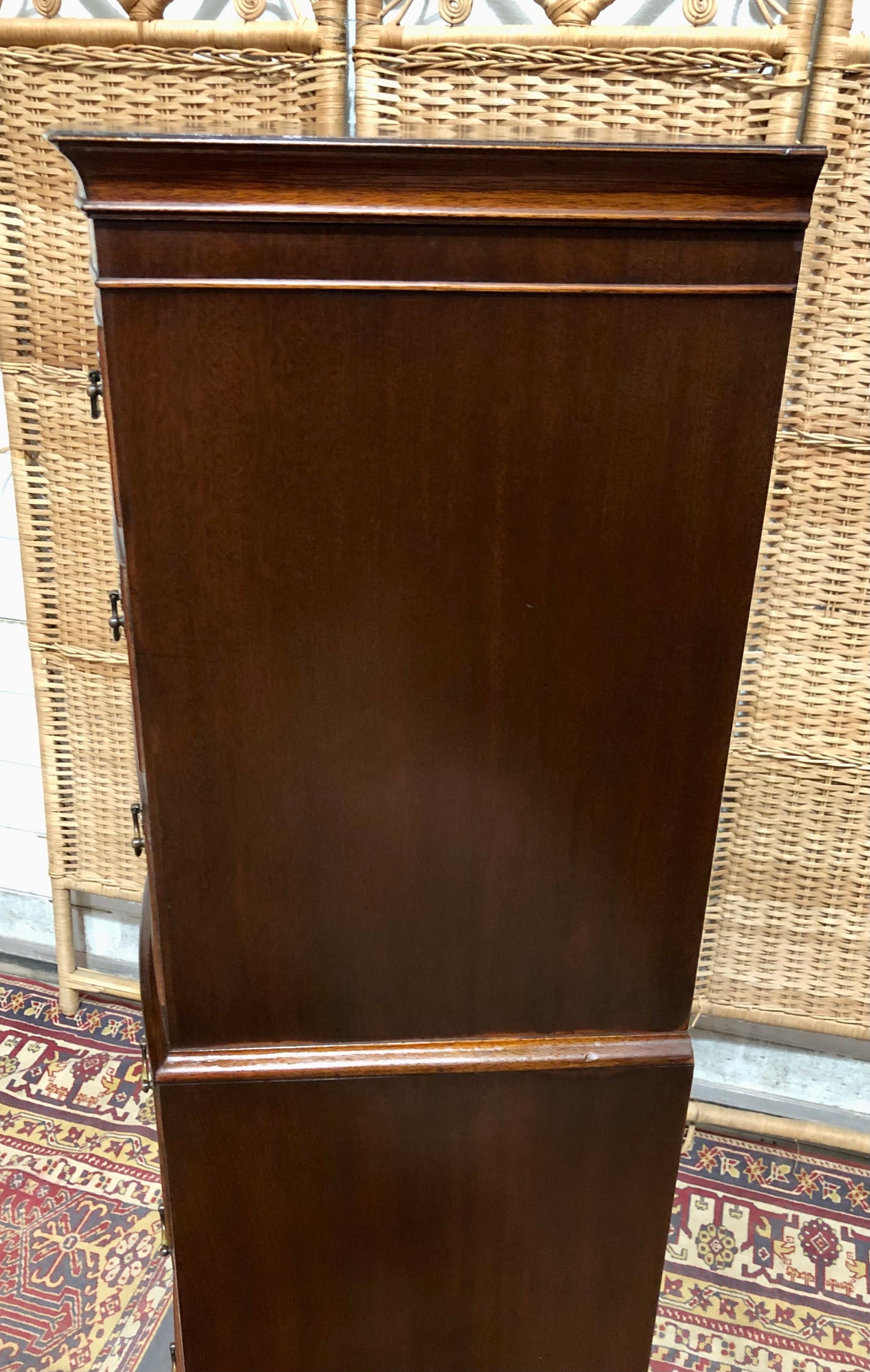 000605....Handsome Vintage Mahogany Tallboy Chest Of Drawers ( sold )