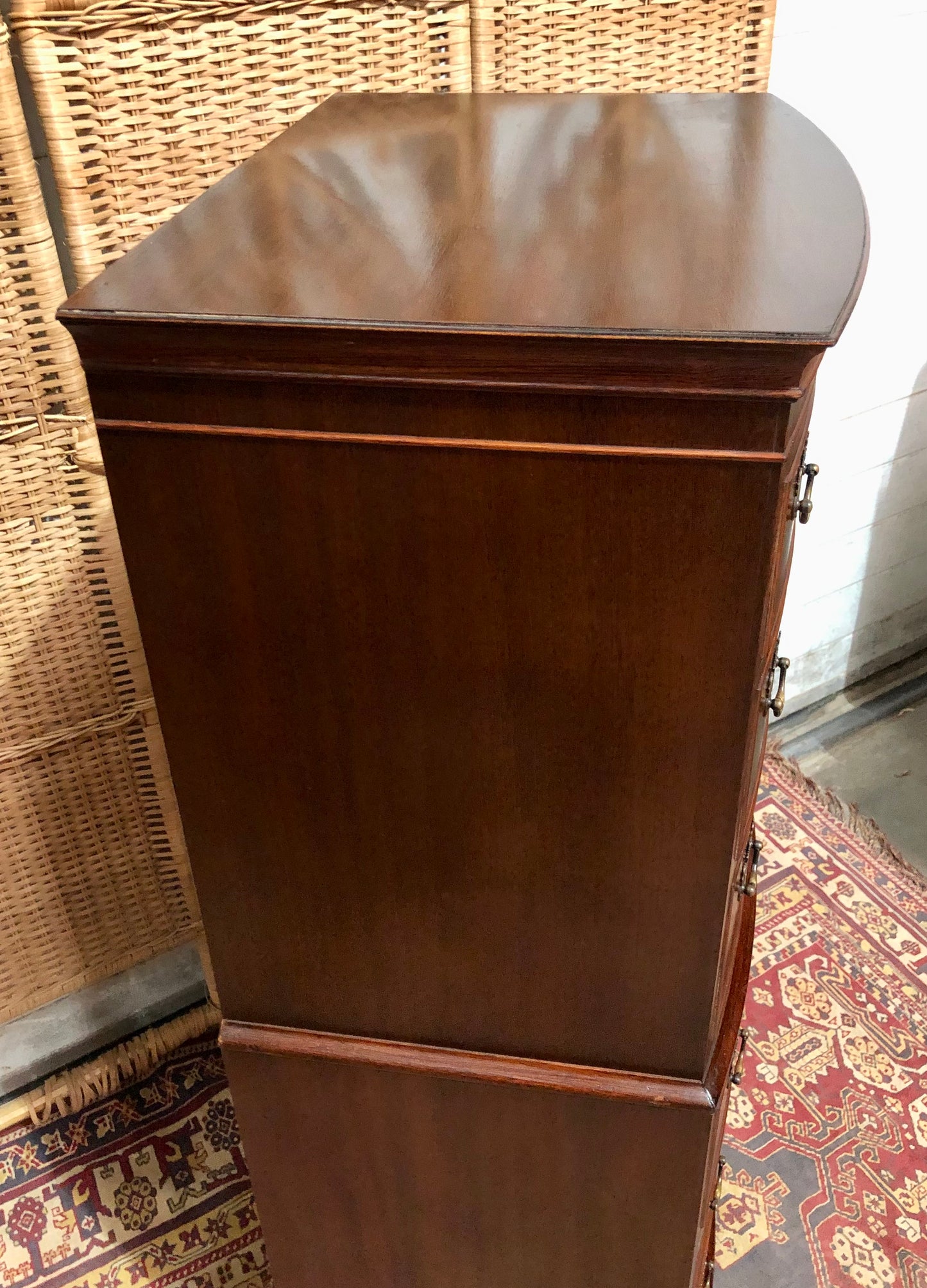 000605....Handsome Vintage Mahogany Tallboy Chest Of Drawers ( sold )