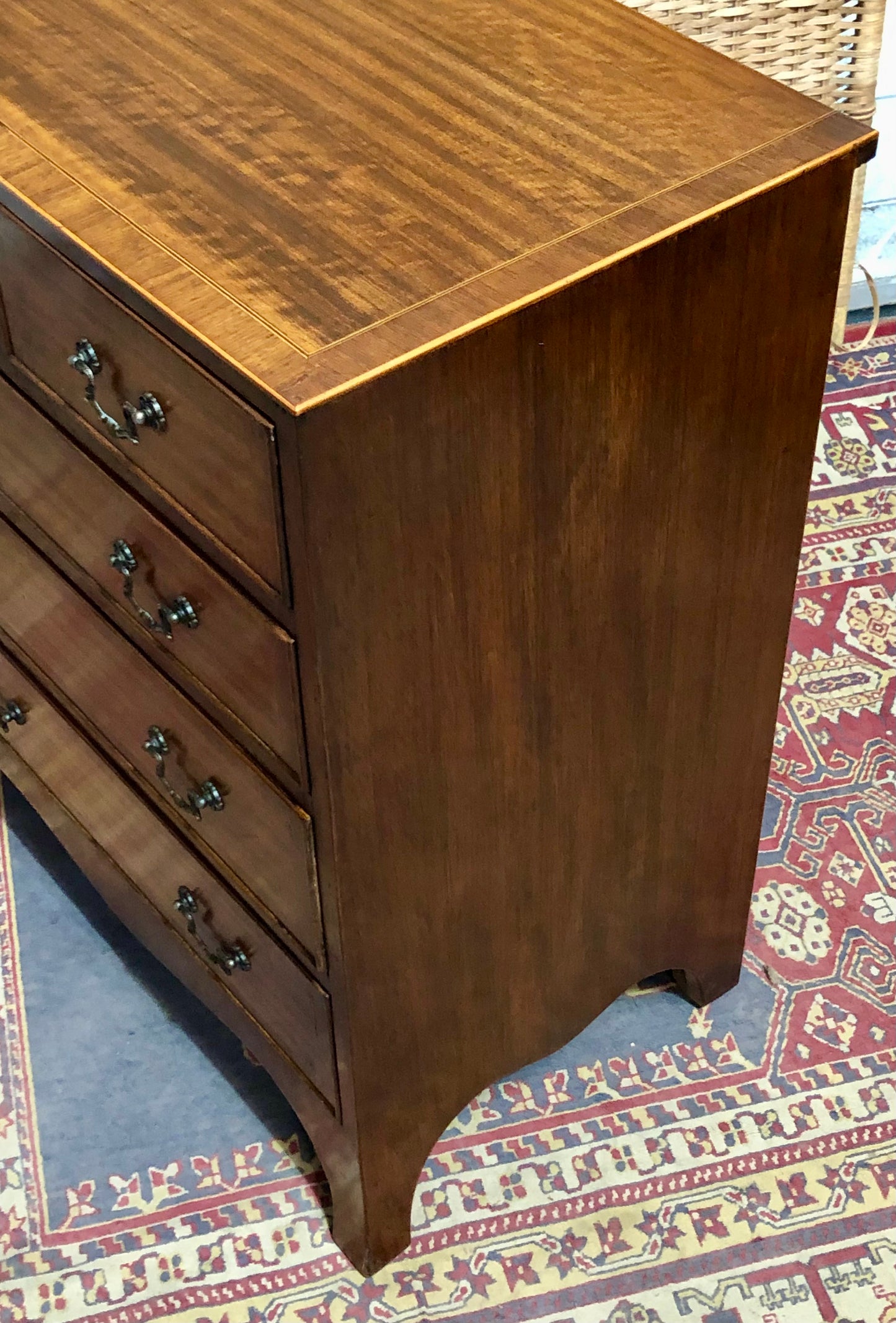 000620....Handsome Small Vintage Mahogany Chest Of Drawers